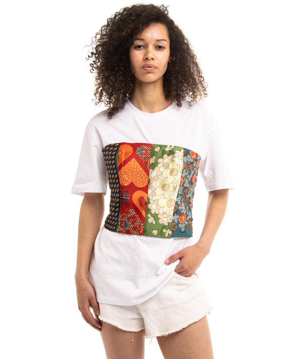 T-shirt with corset