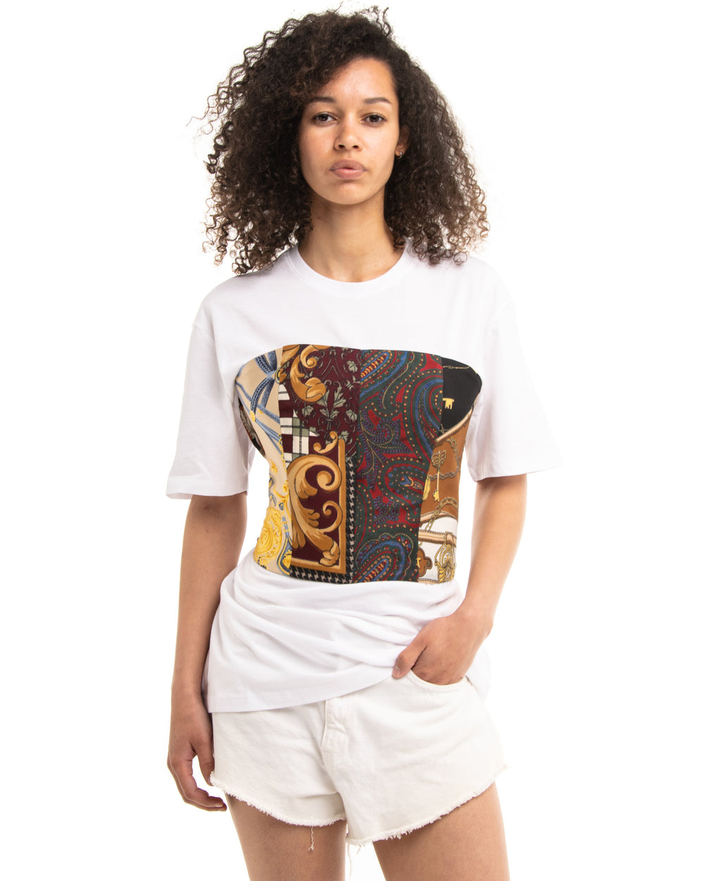 T-shirt with corset