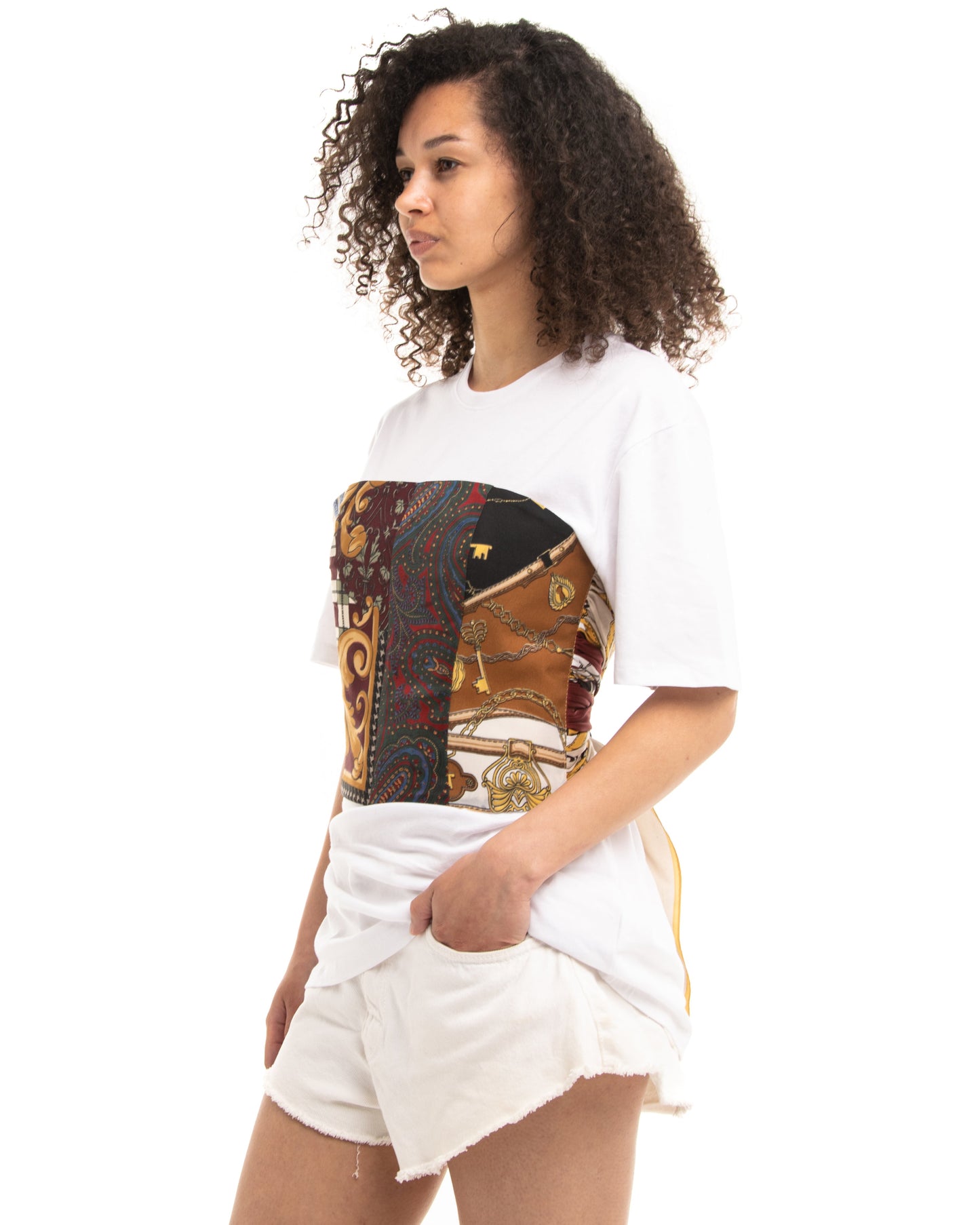 T-shirt with corset