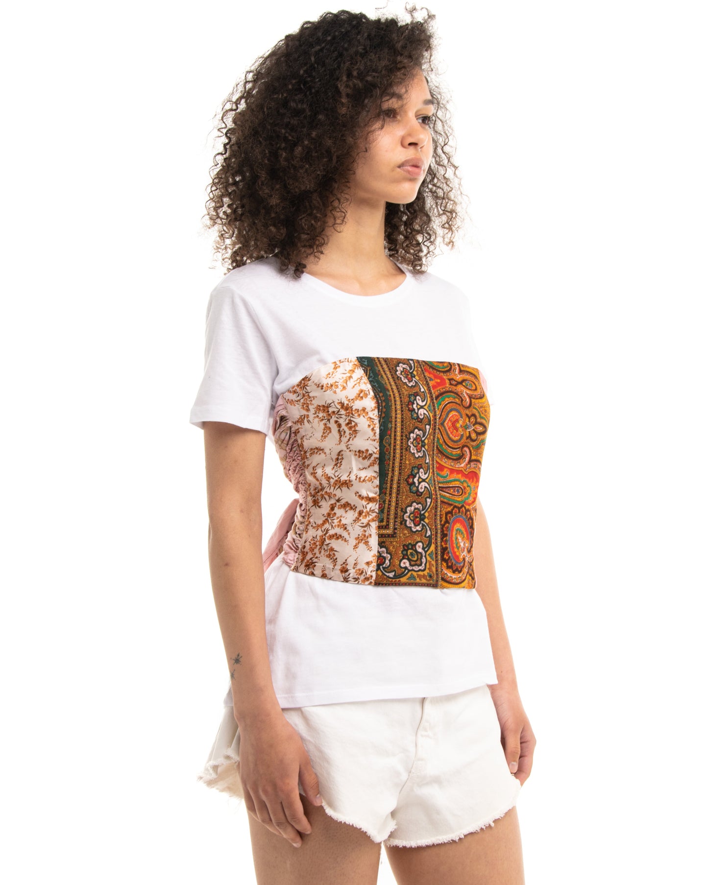 T-shirt with corset