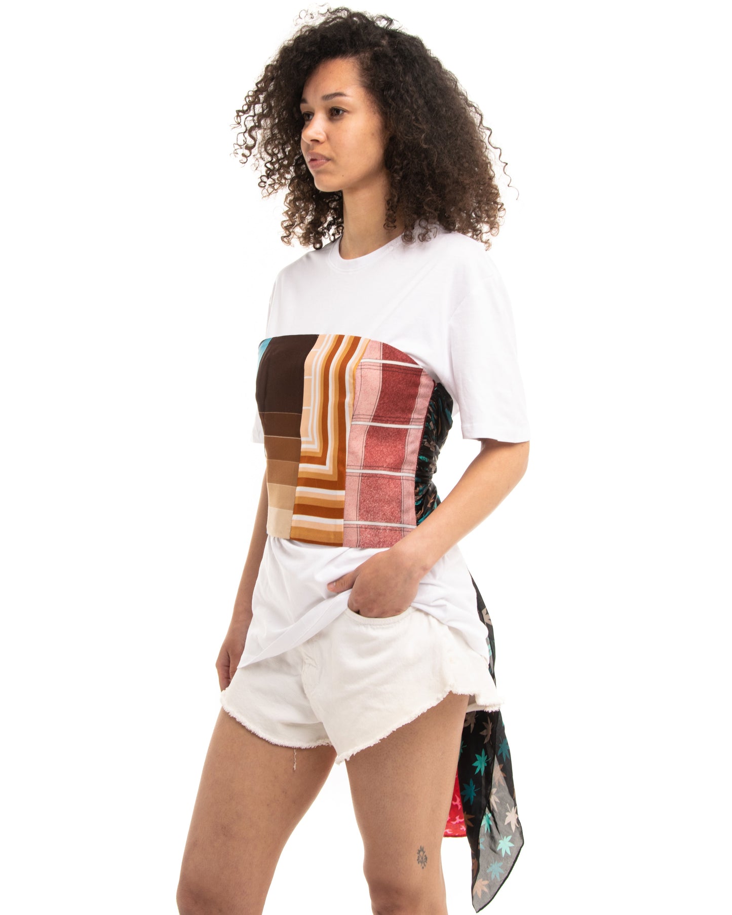 T-shirt with corset