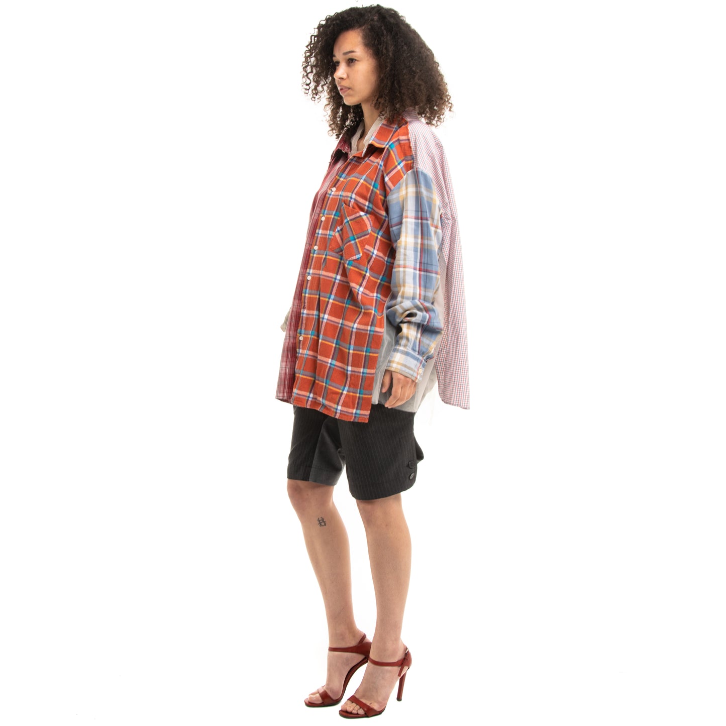 Tulle Shirt with Ties