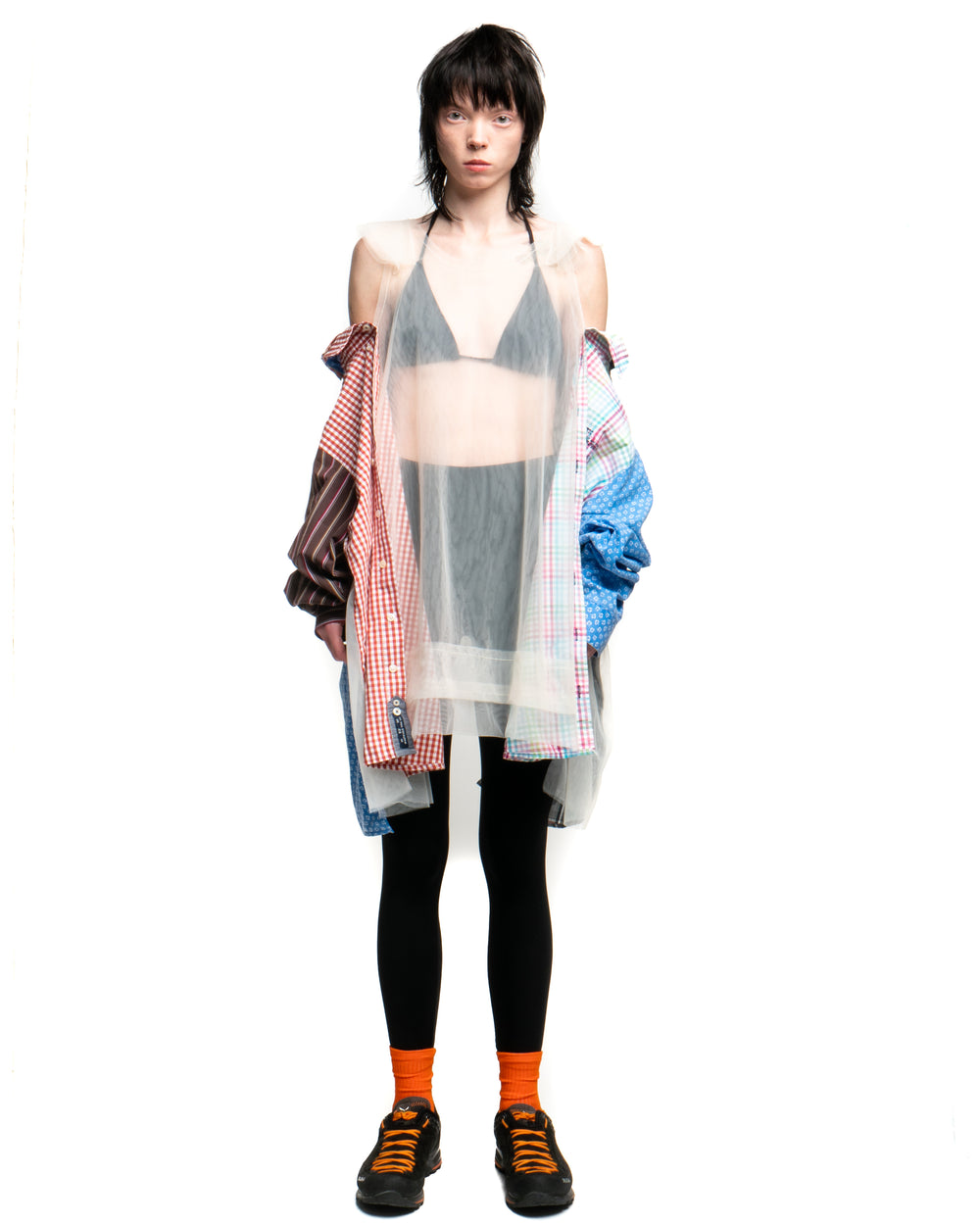 Tulle Shirt with Ties