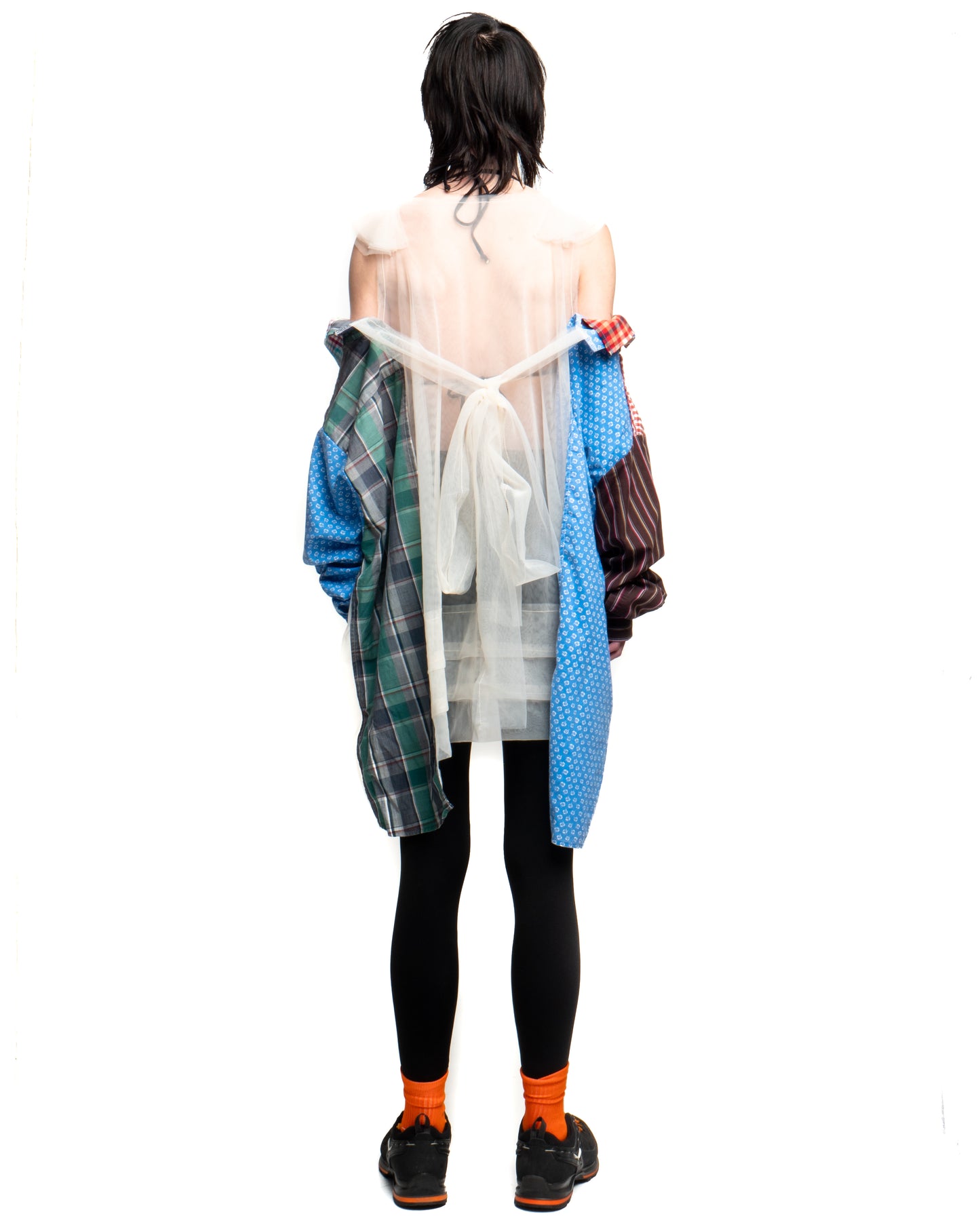 Tulle Shirt with Ties