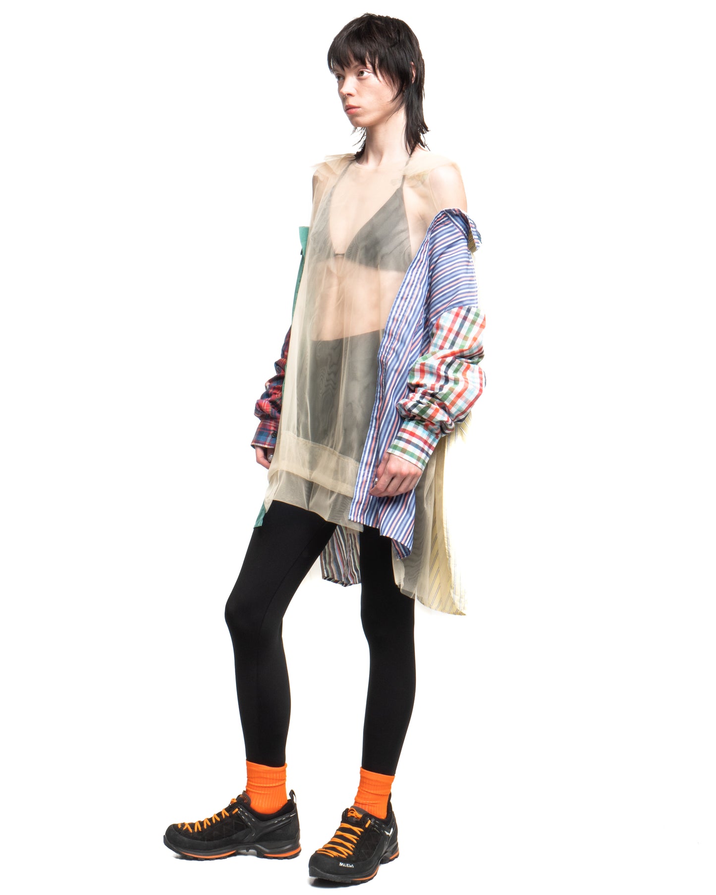 Tulle Shirt with Ties