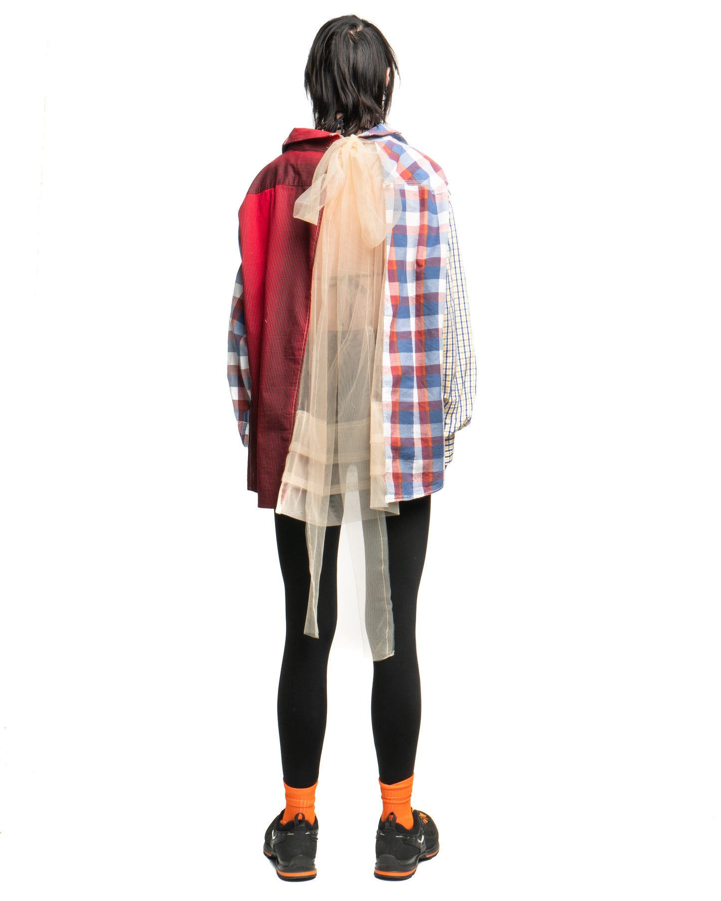 Tulle Shirt with Ties