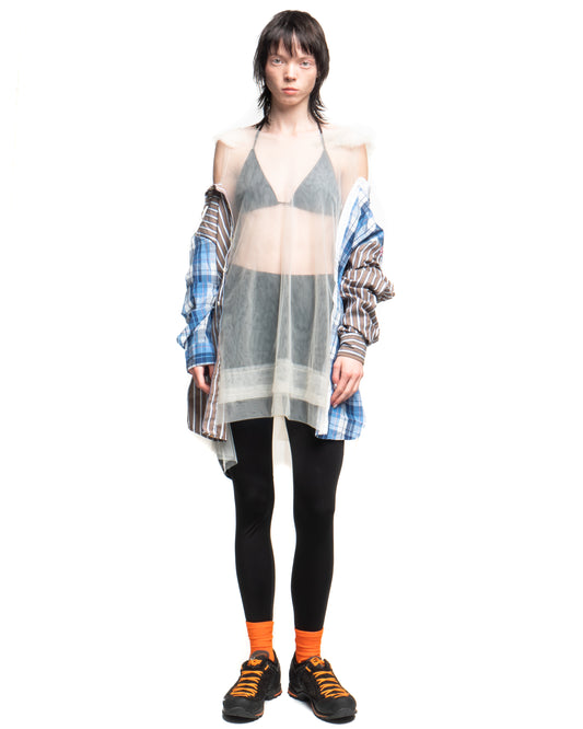 Tulle Shirt with Ties