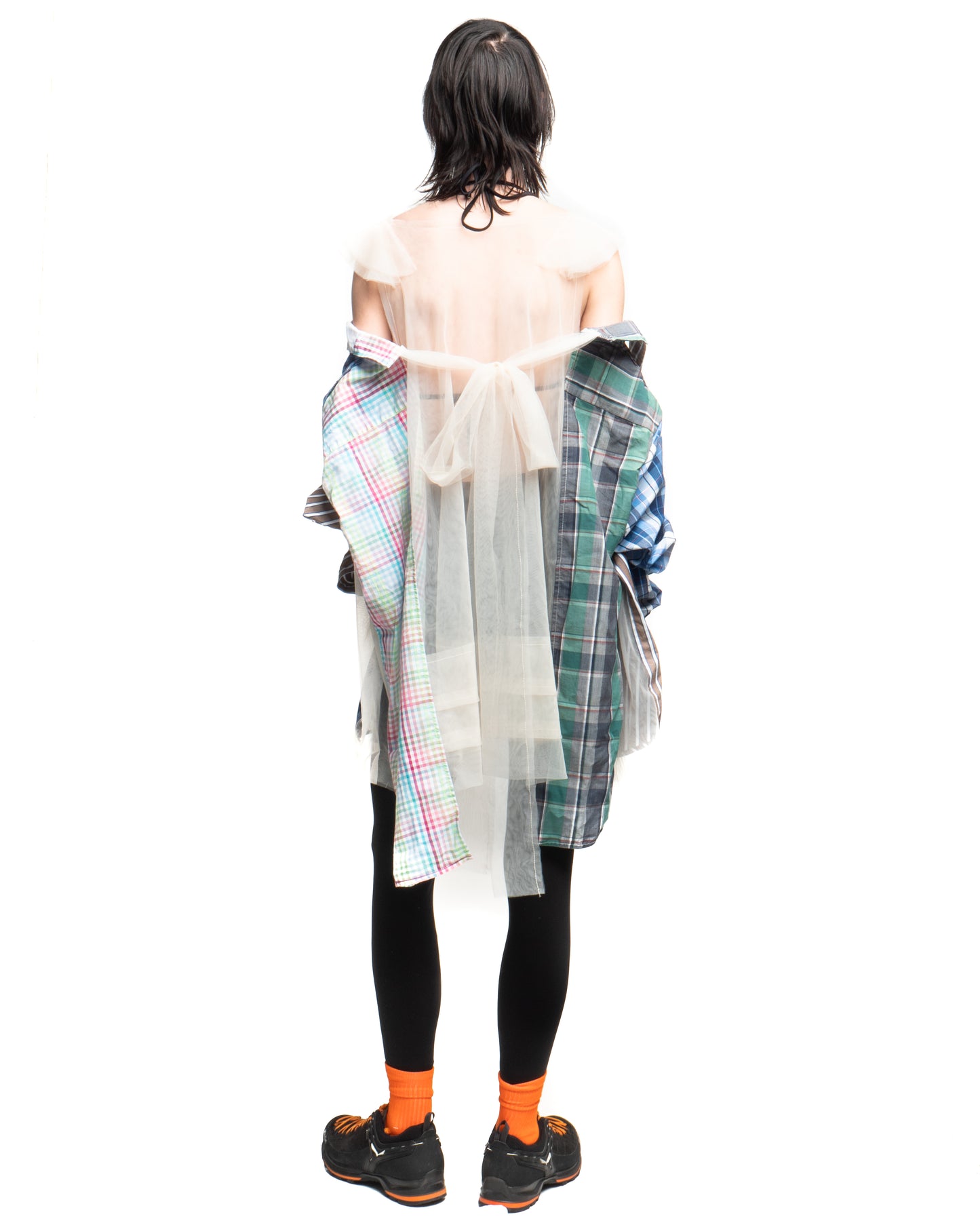 Tulle Shirt with Ties