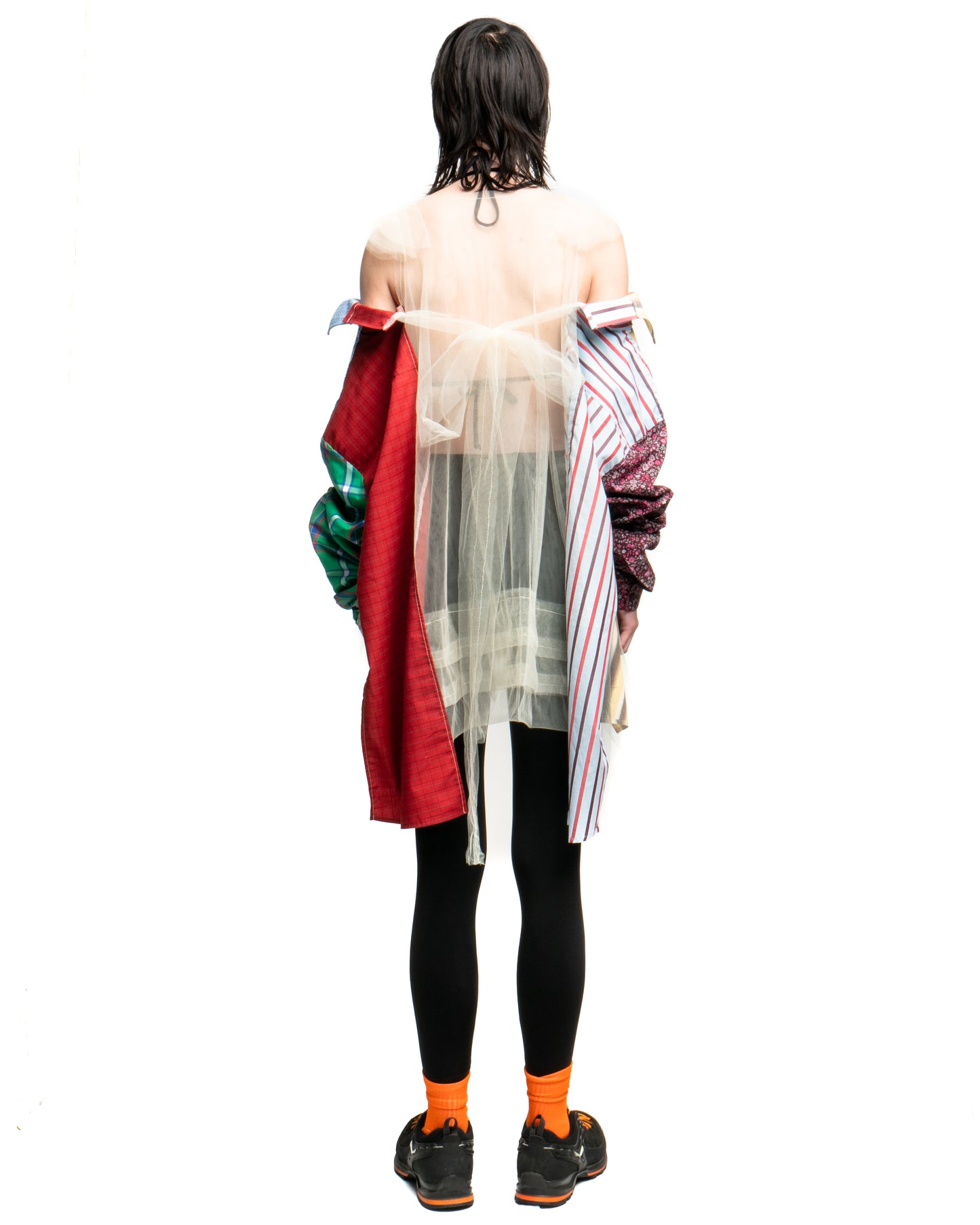 Tulle Shirt with Ties