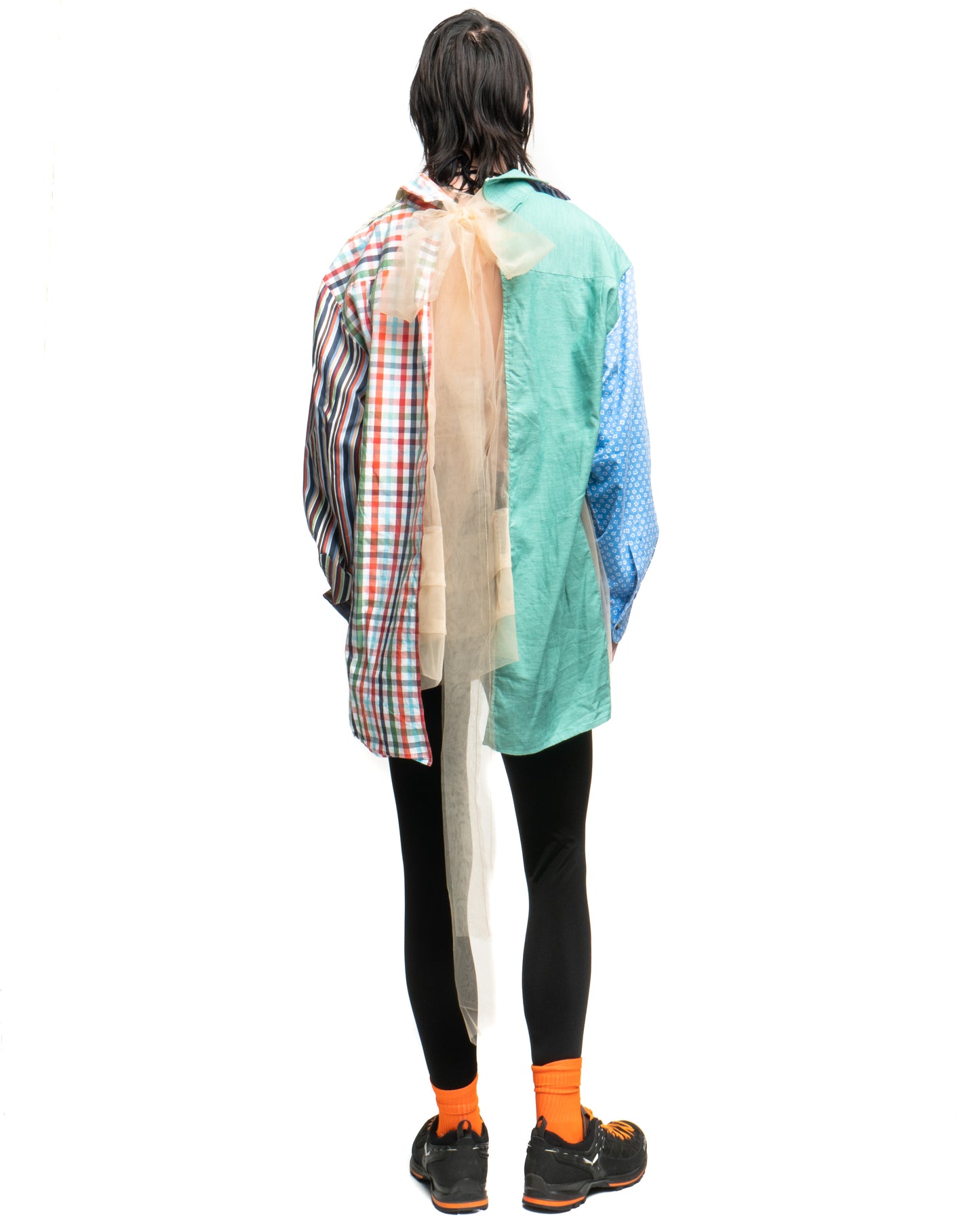 Tulle Shirt with Ties