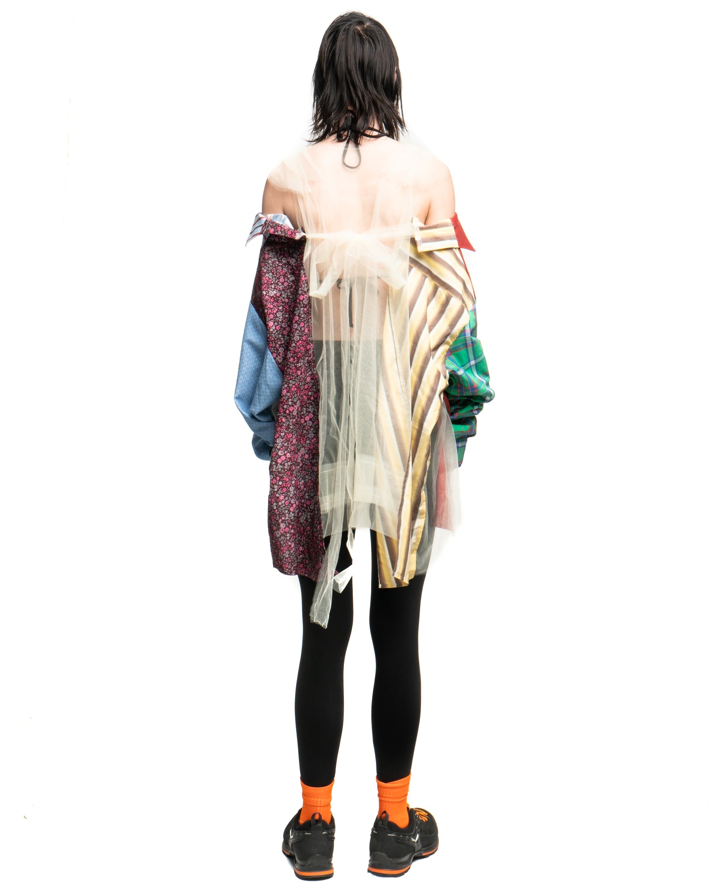 Tulle Shirt with Ties