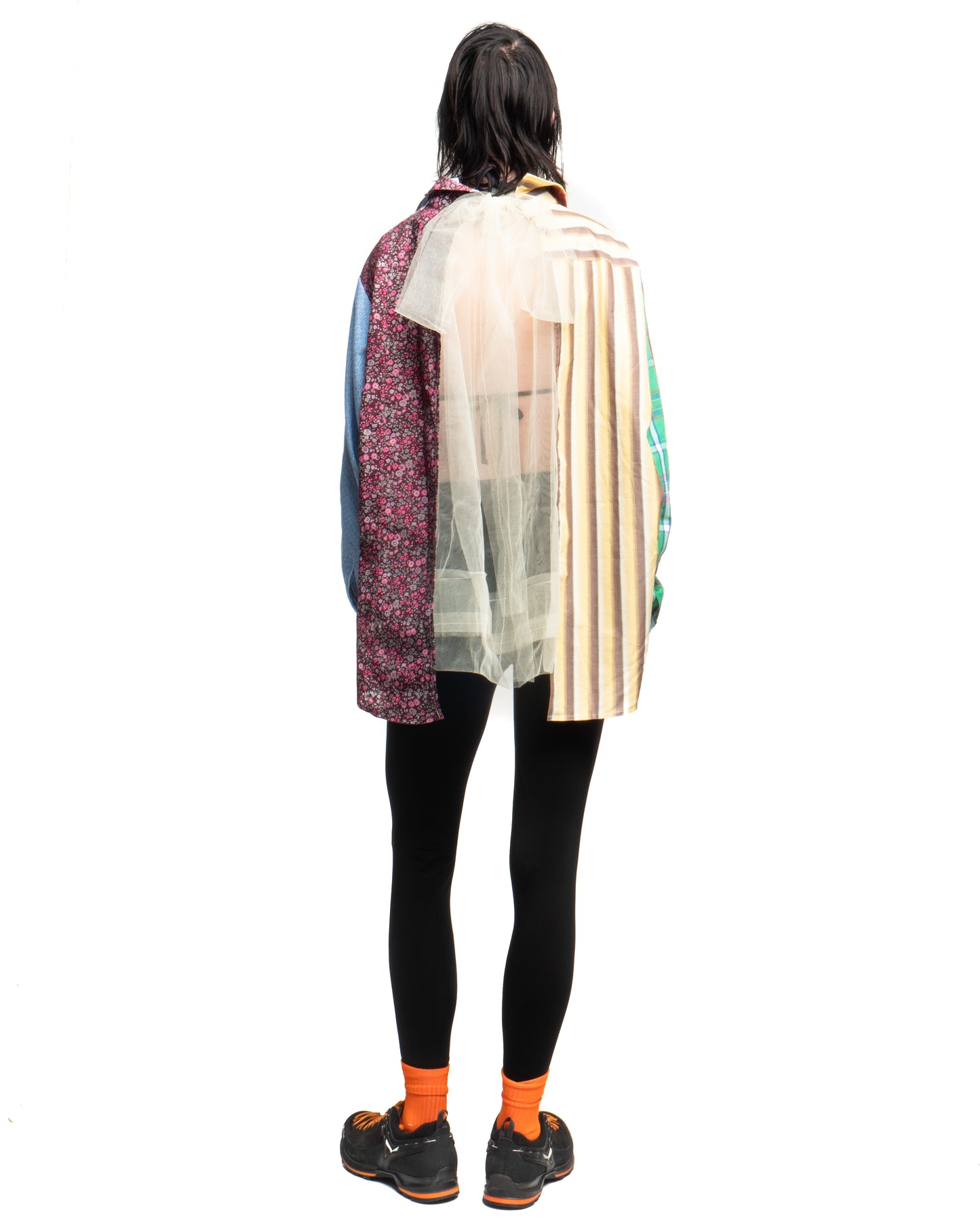 Tulle Shirt with Ties