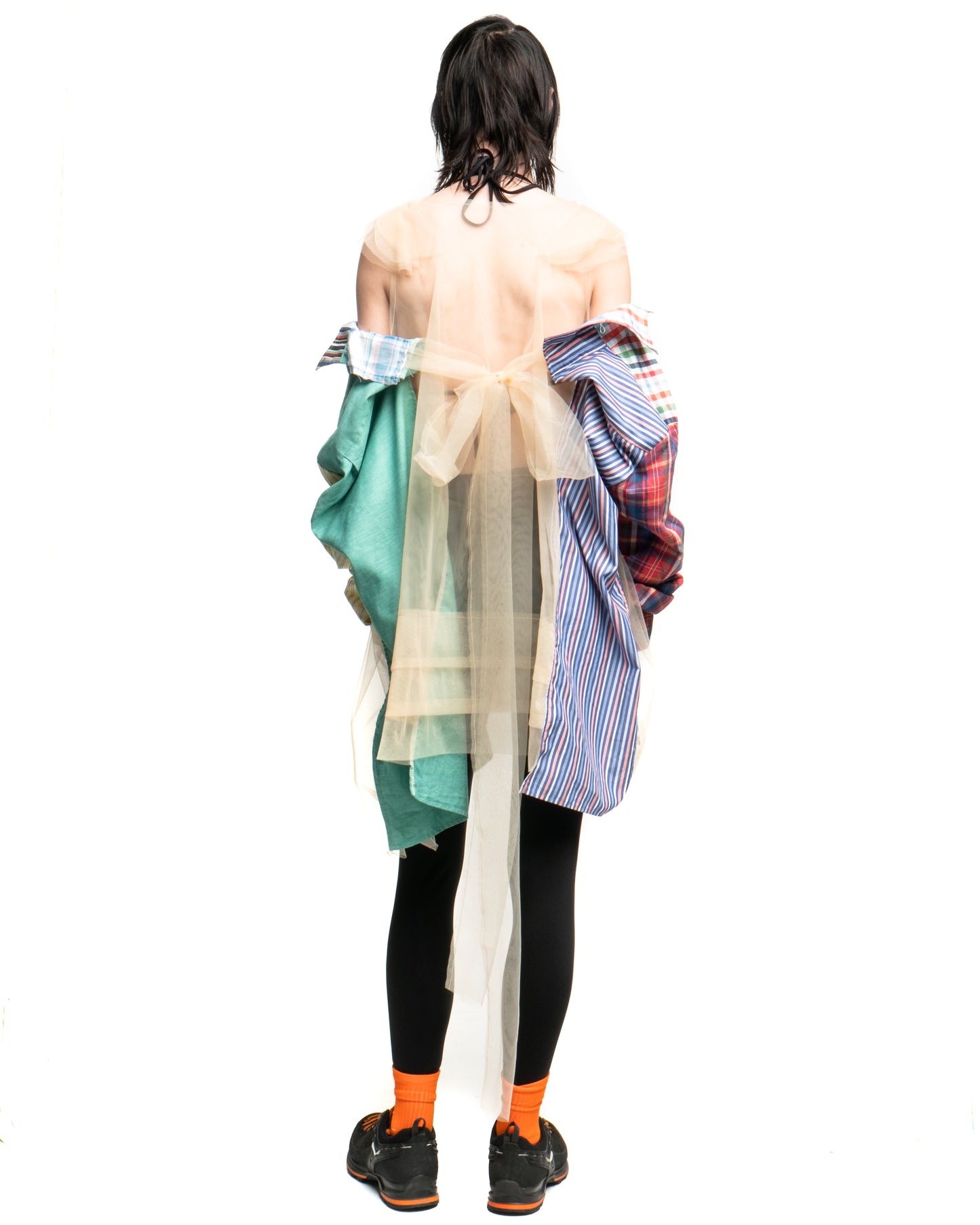 Tulle Shirt with Ties