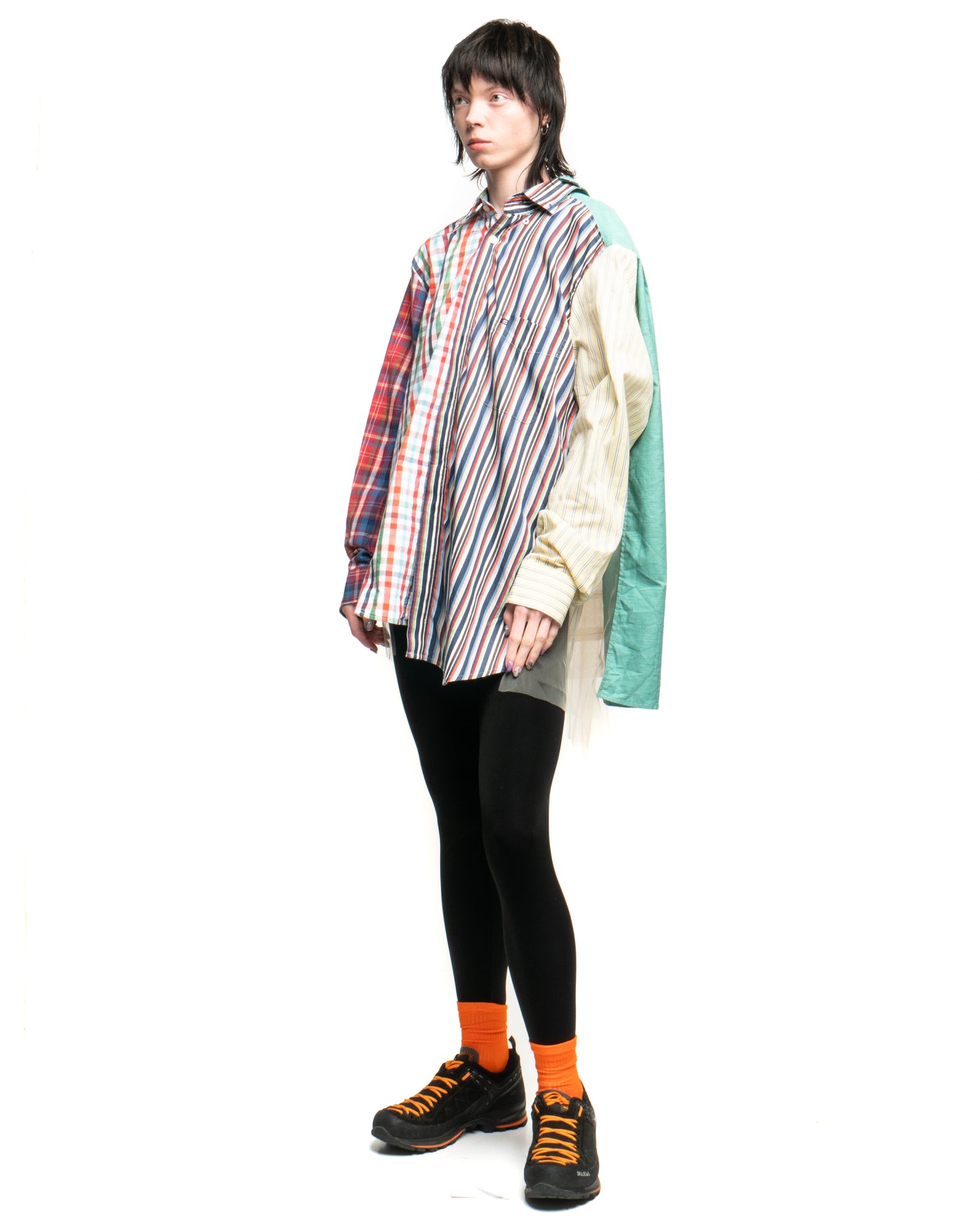 Tulle Shirt with Ties