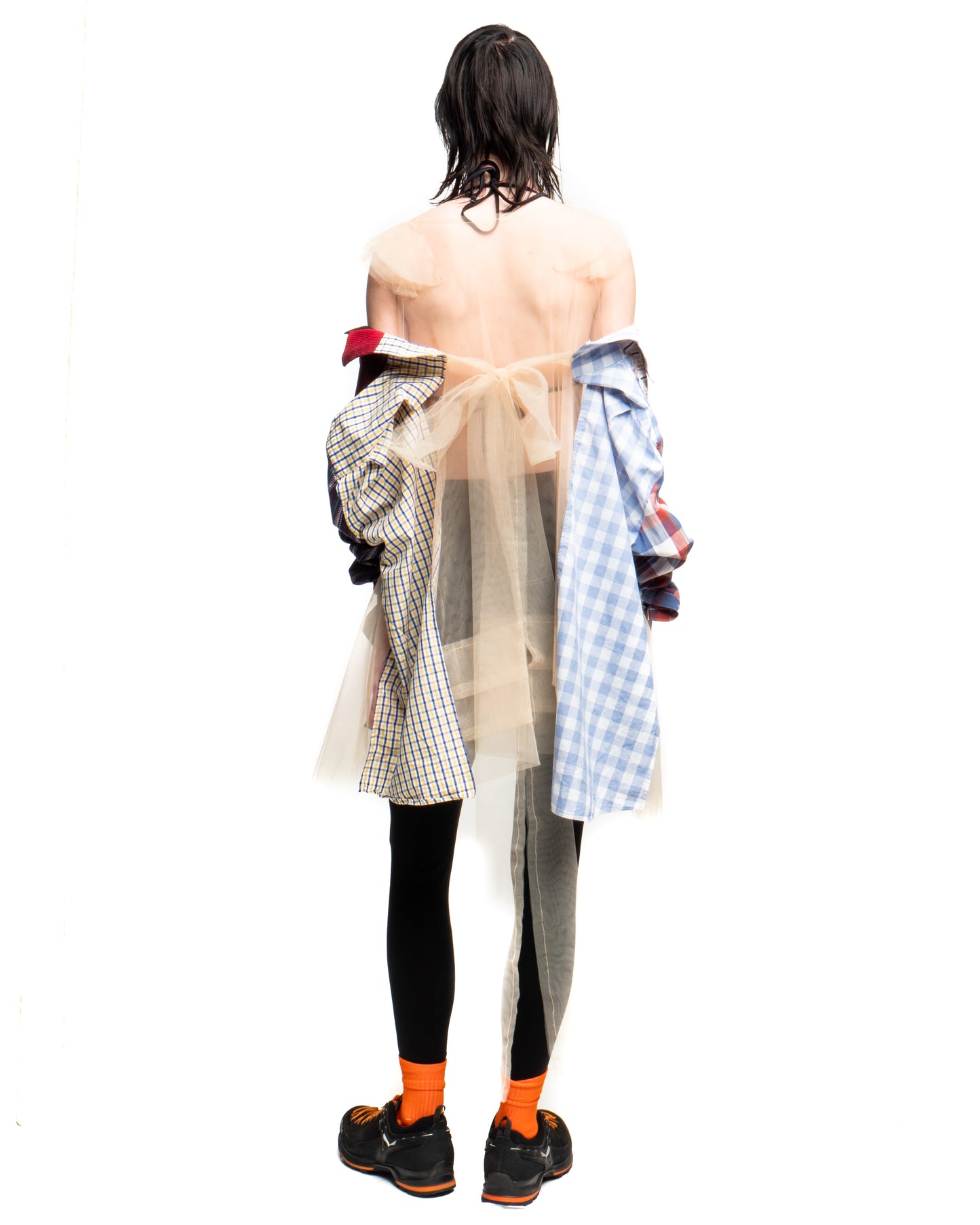 Tulle Shirt with Ties
