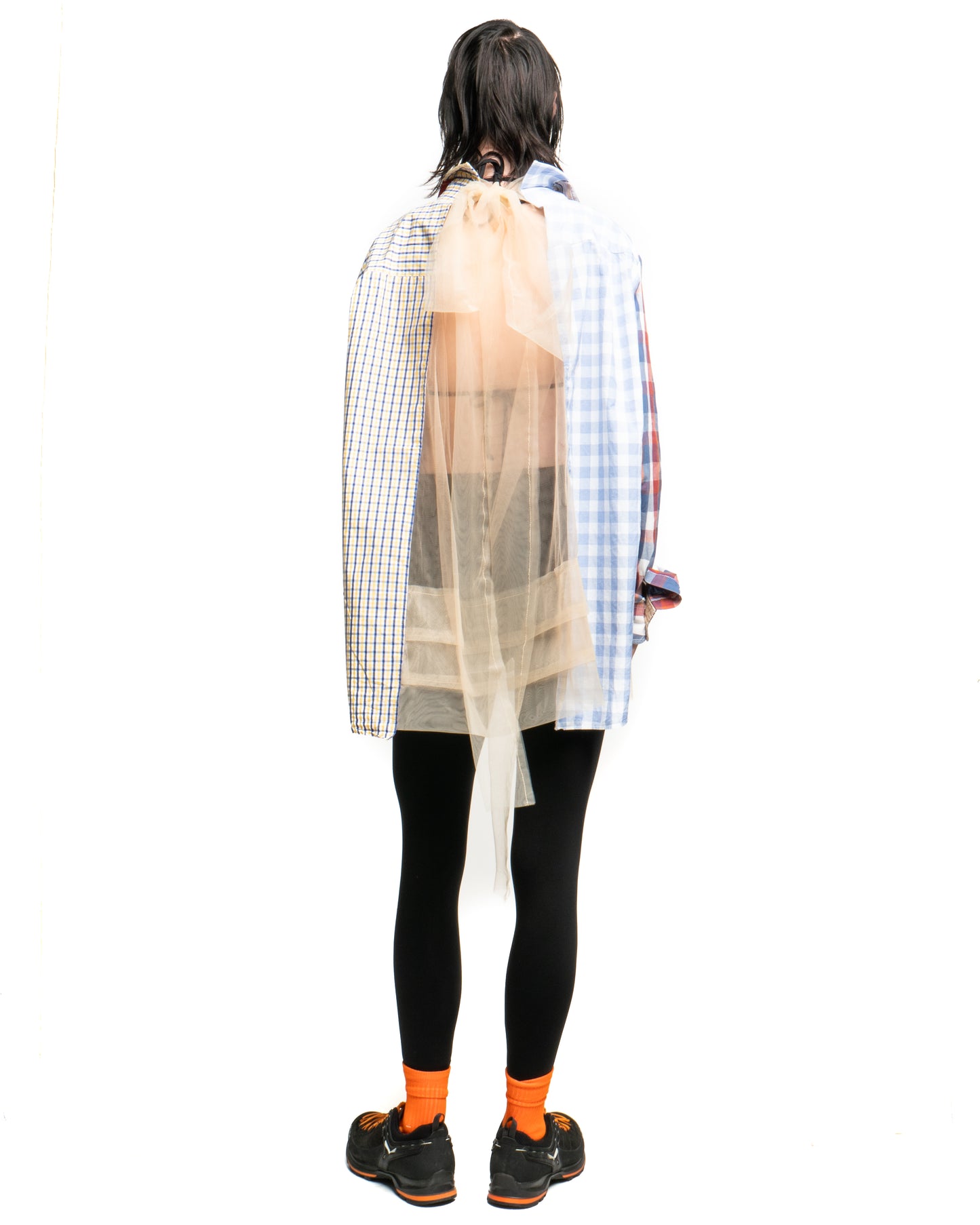 Tulle Shirt with Ties