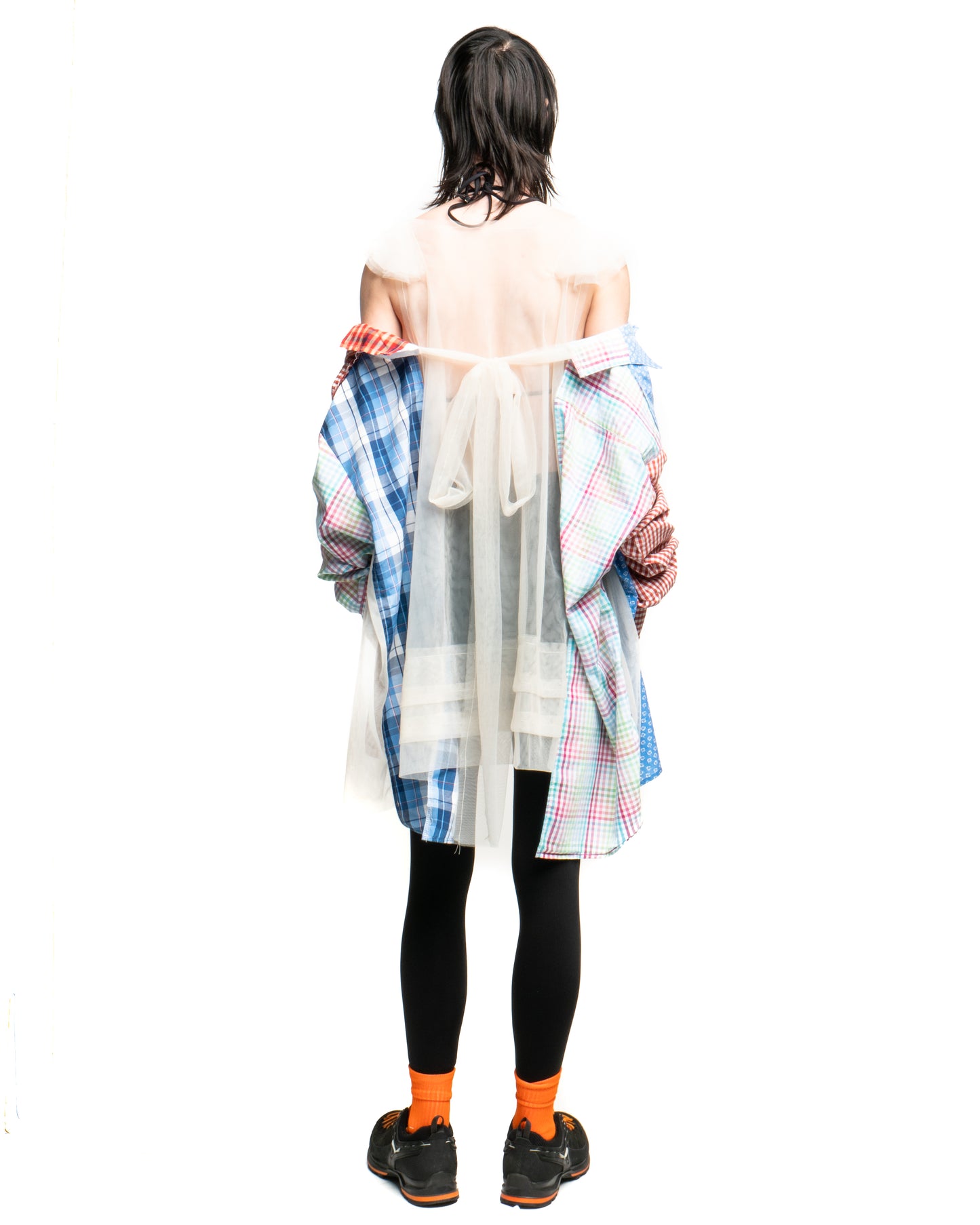 Tulle Shirt with Ties