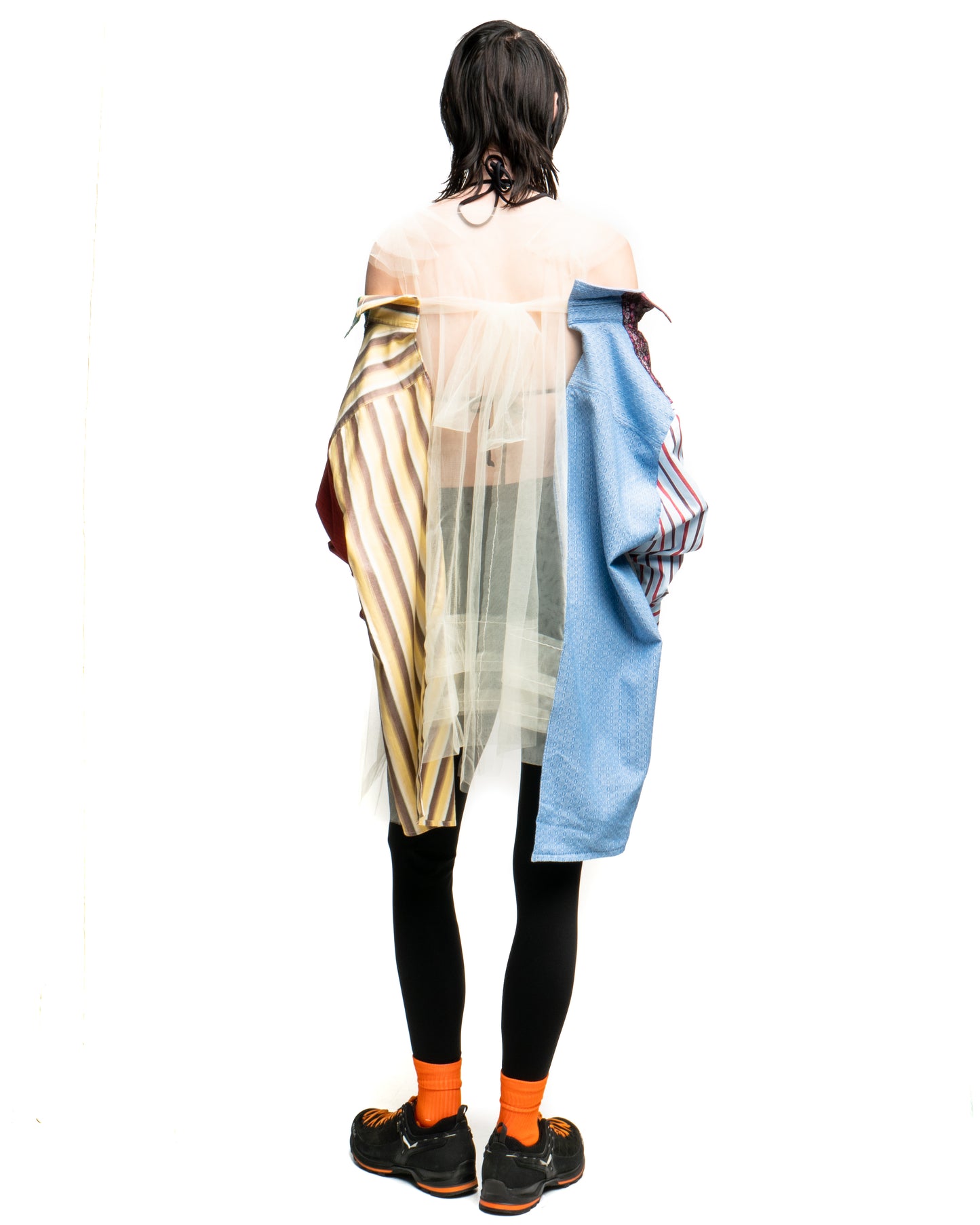 Tulle Shirt with Ties