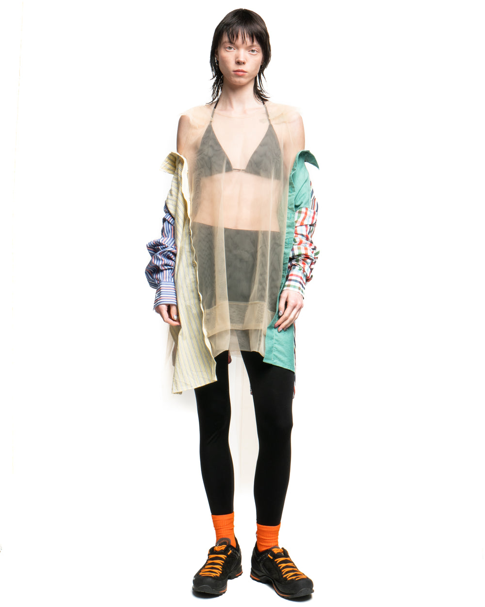 Tulle Shirt with Ties