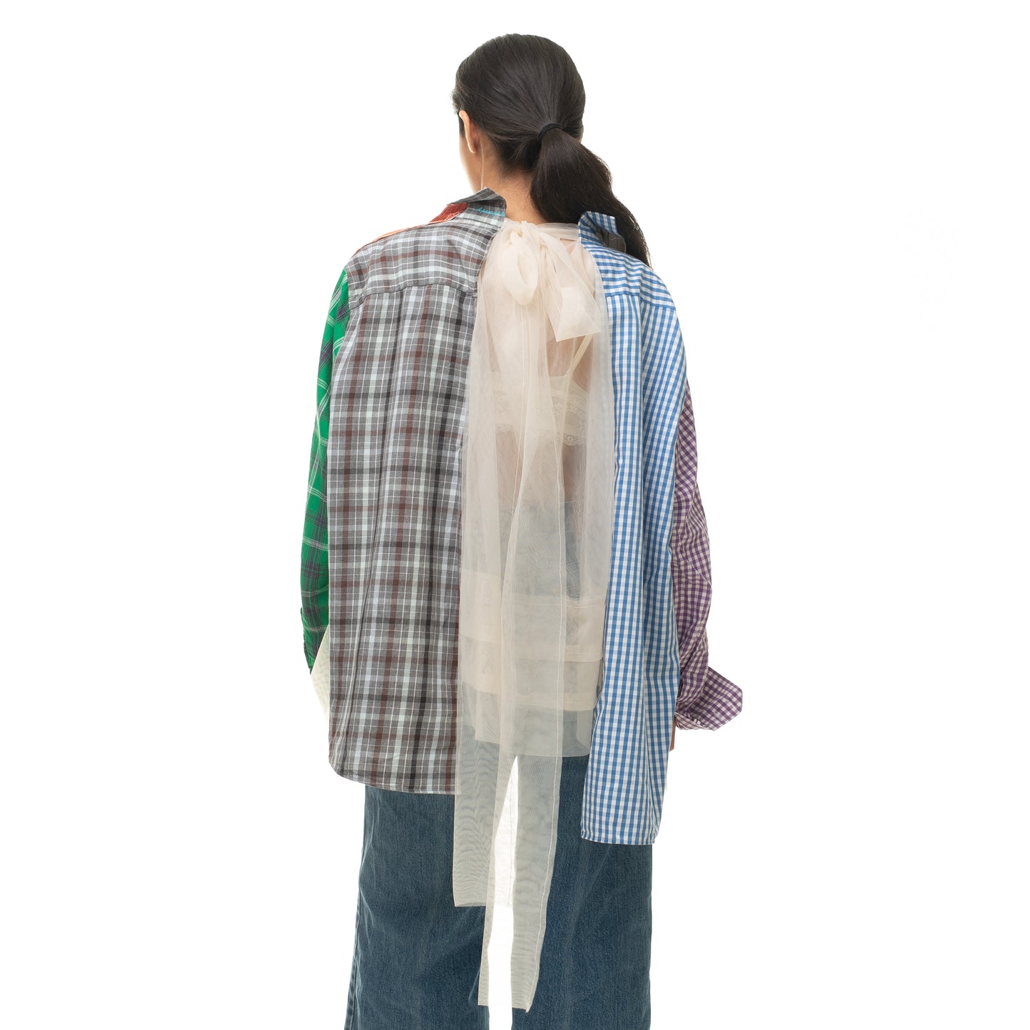 Tulle Shirt with Ties