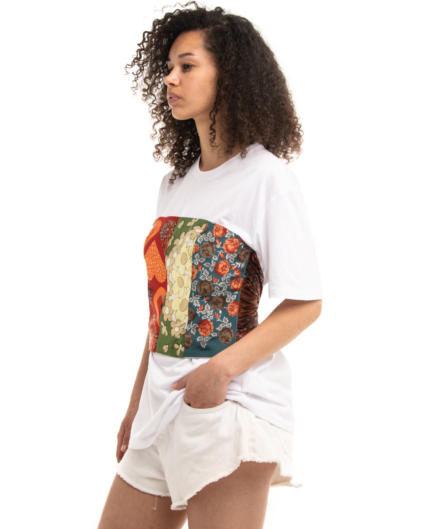 T-shirt with corset