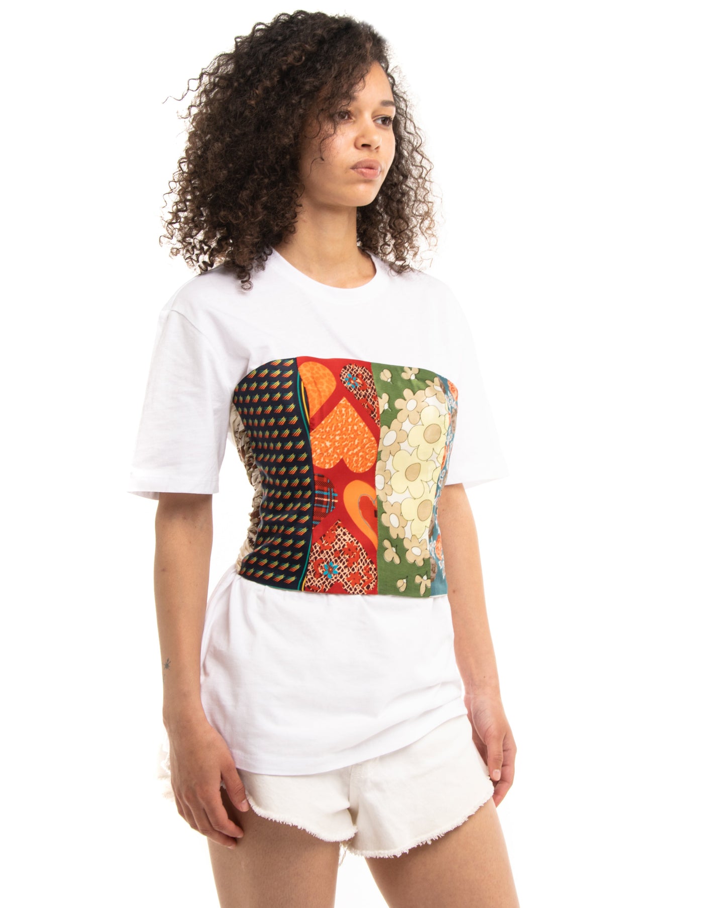 T-shirt with corset