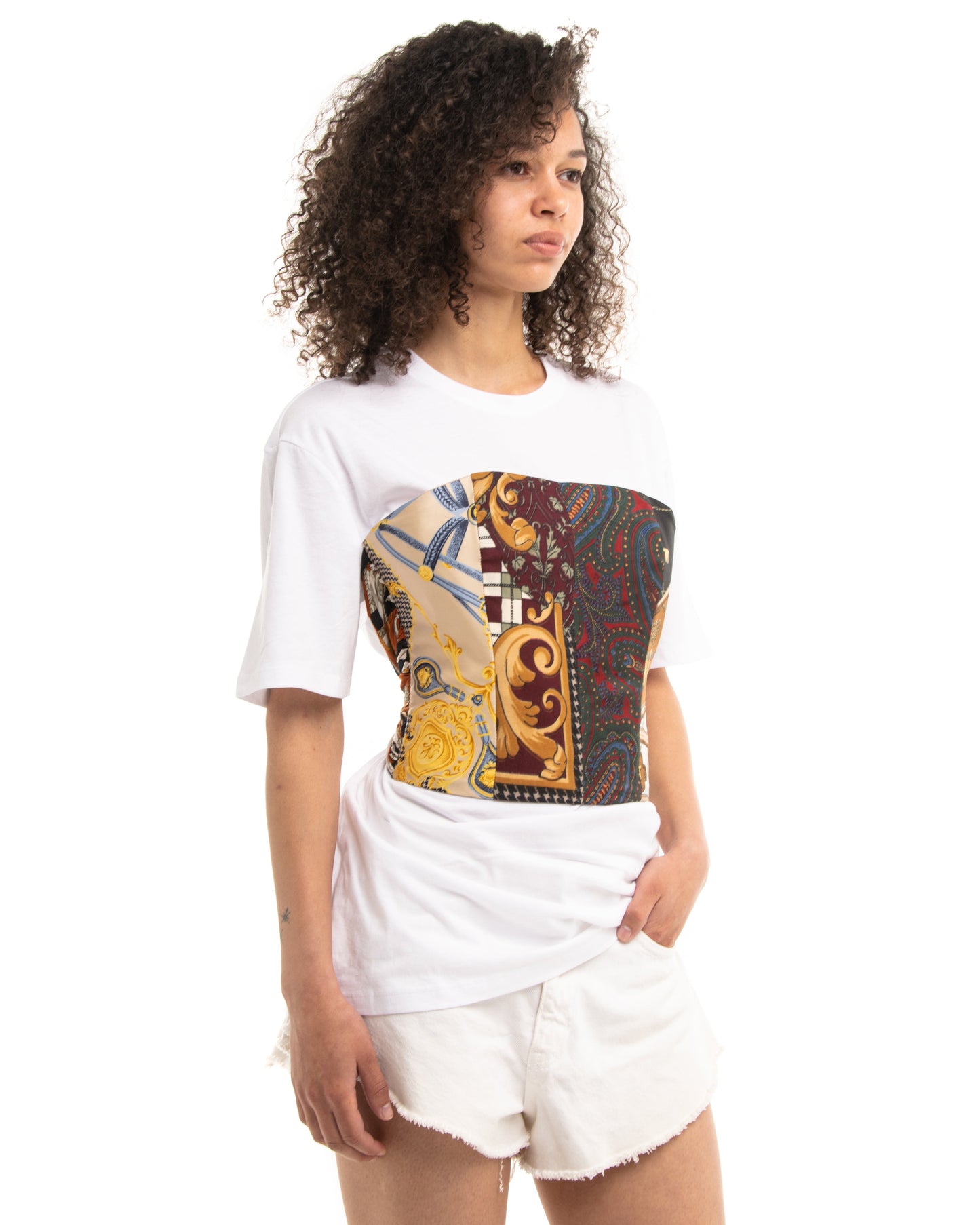 T-shirt with corset