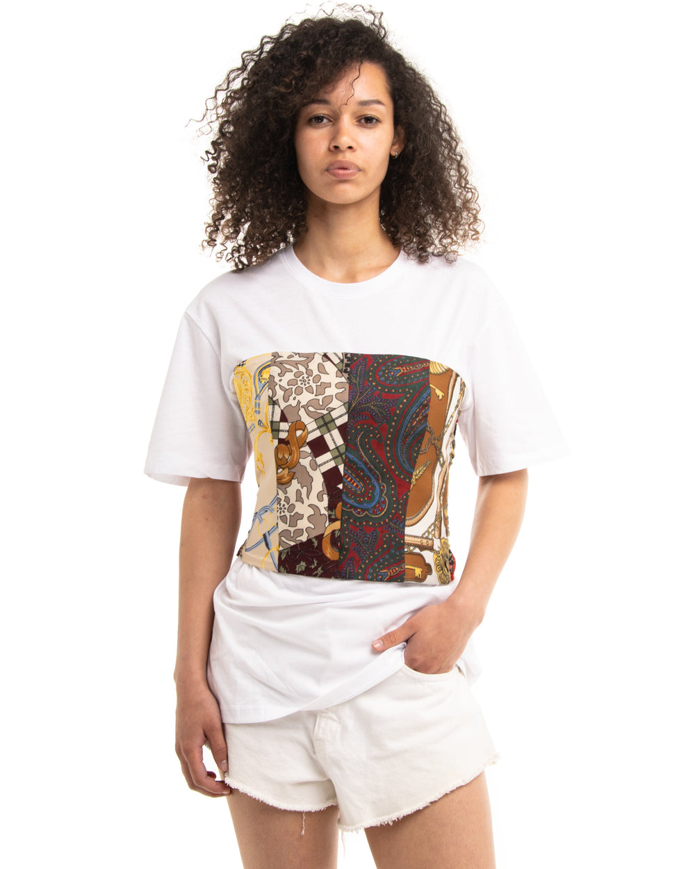 T-shirt with corset