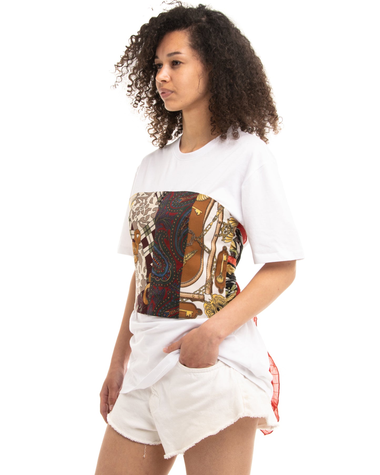 T-shirt with corset
