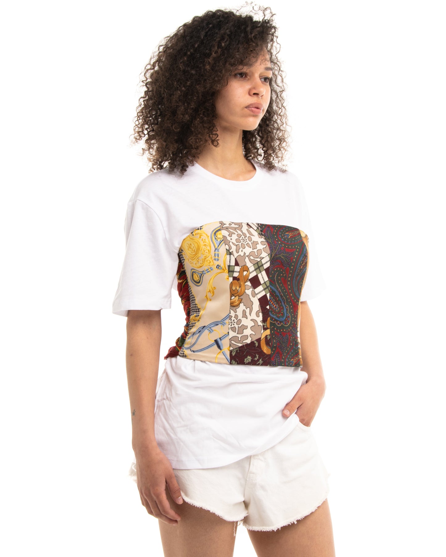 T-shirt with corset