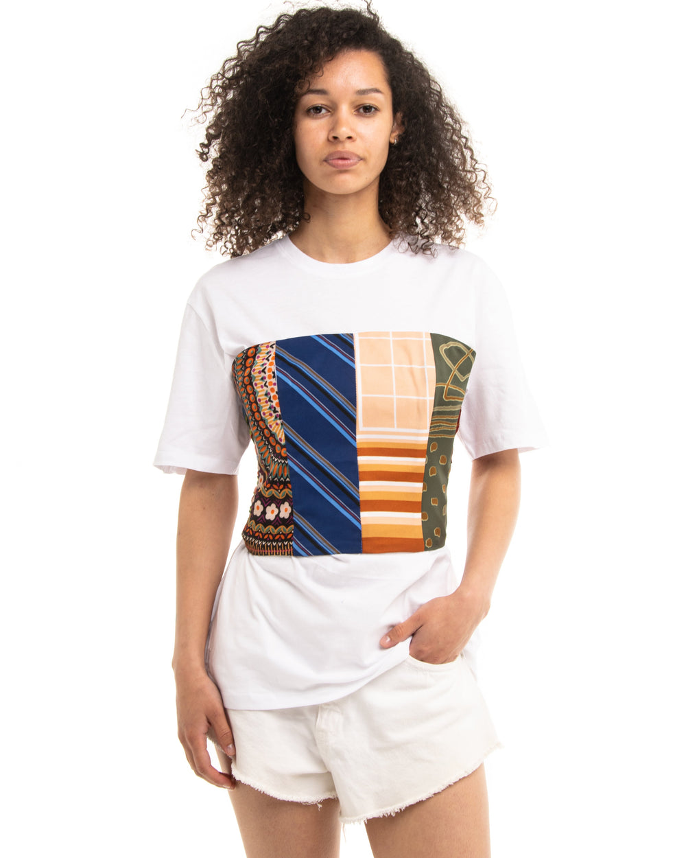 T-shirt with corset