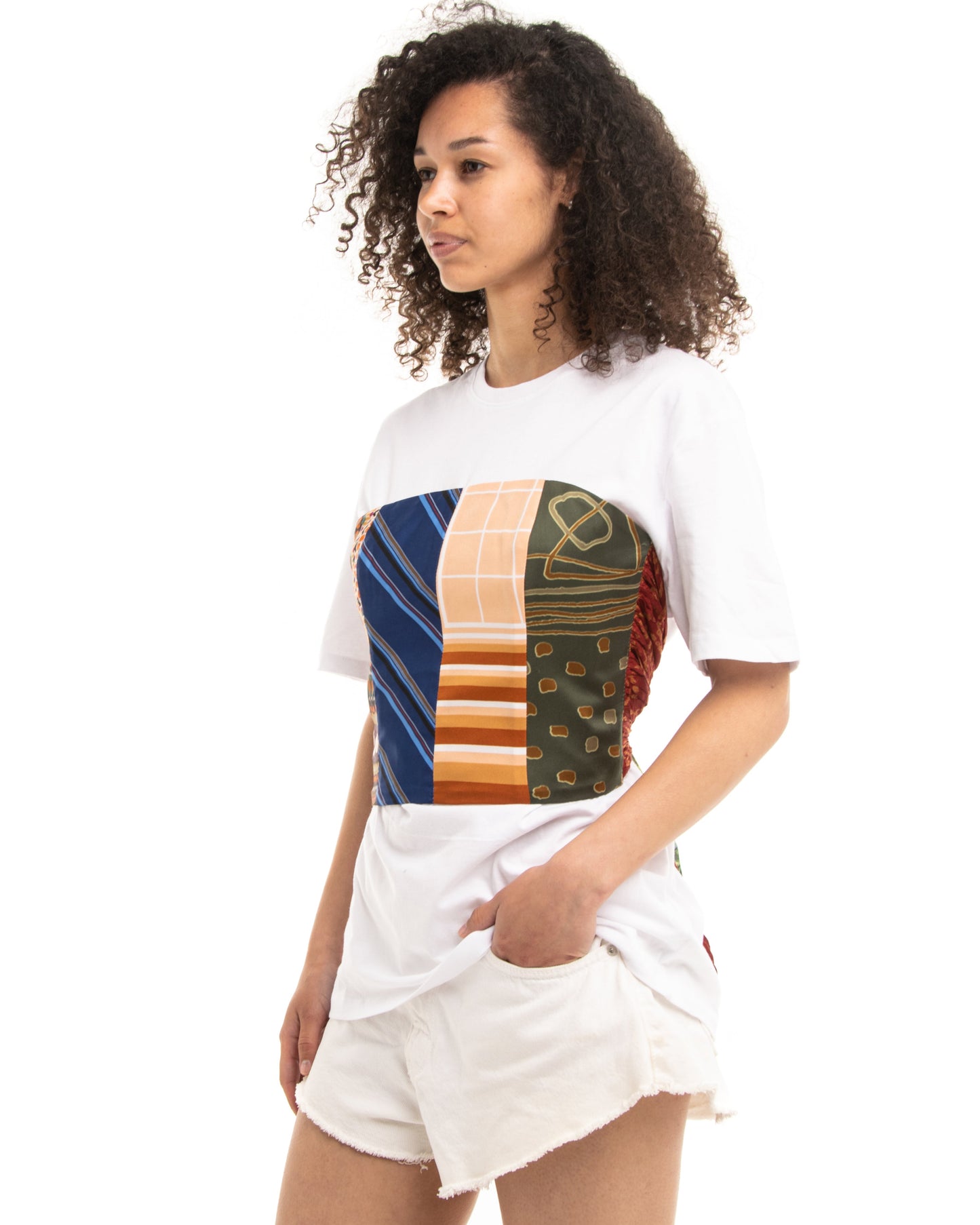 T-shirt with corset