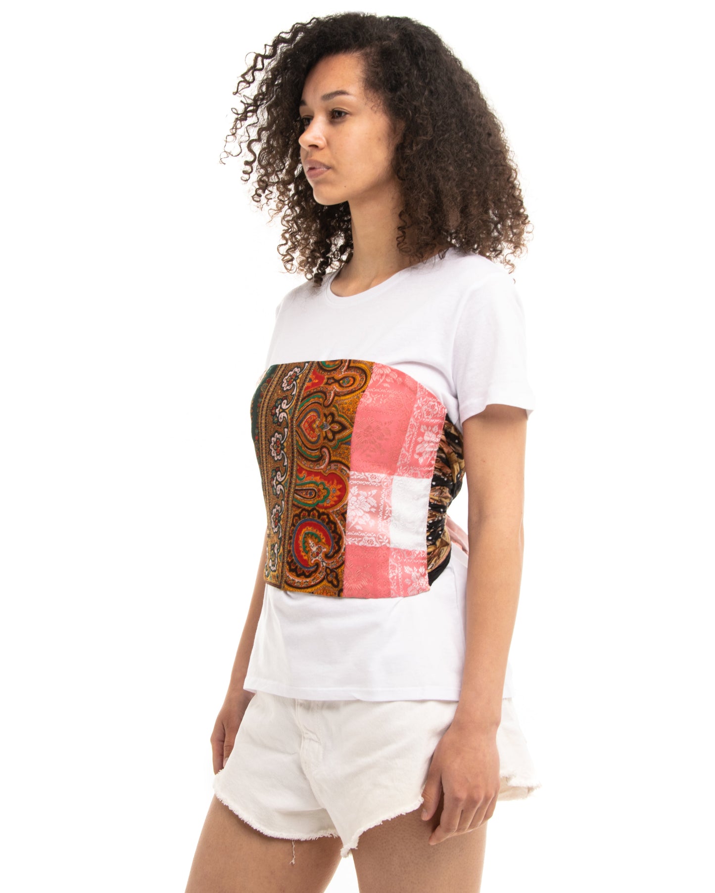 T-shirt with corset