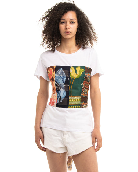 T-shirt with corset