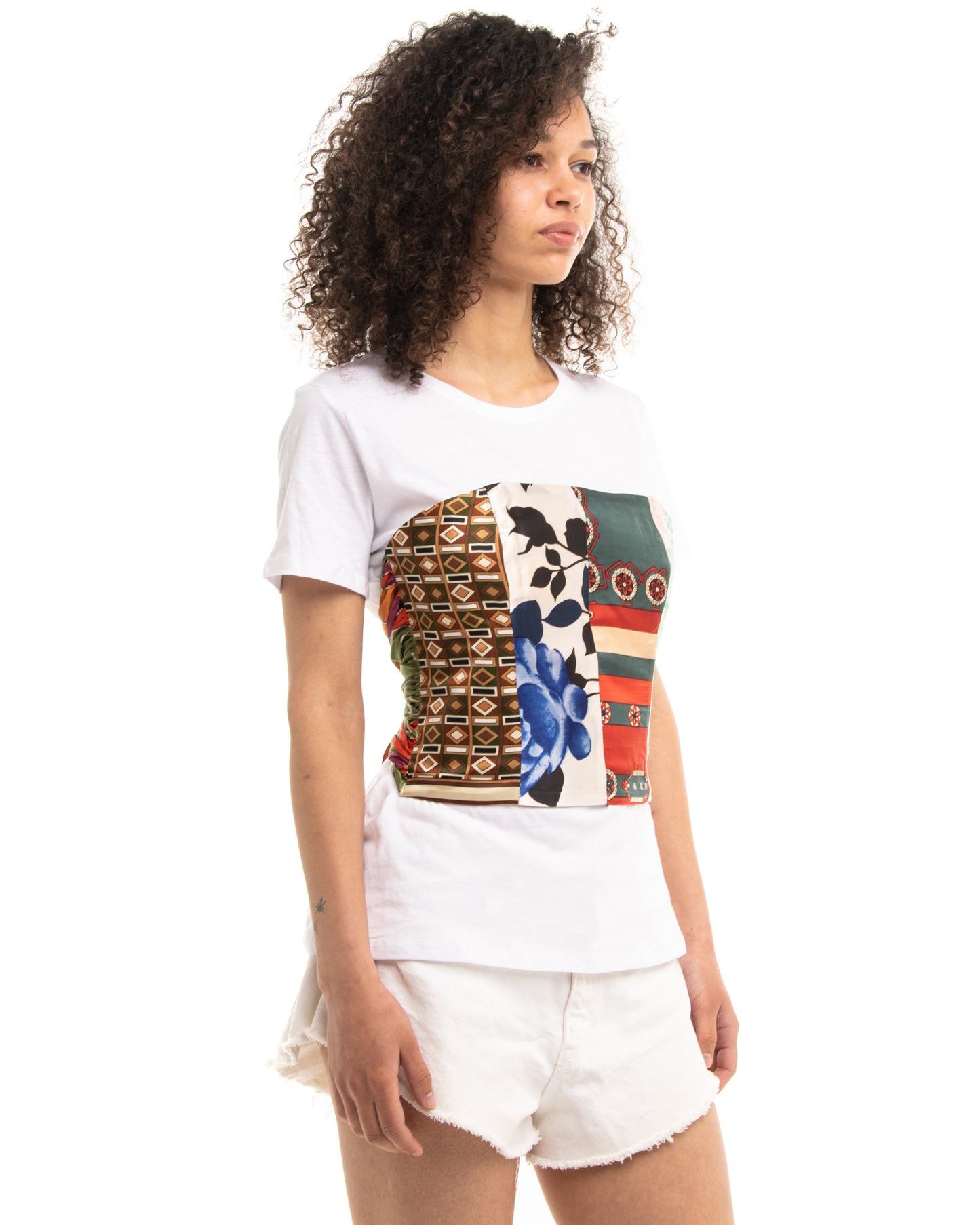 T-shirt with corset