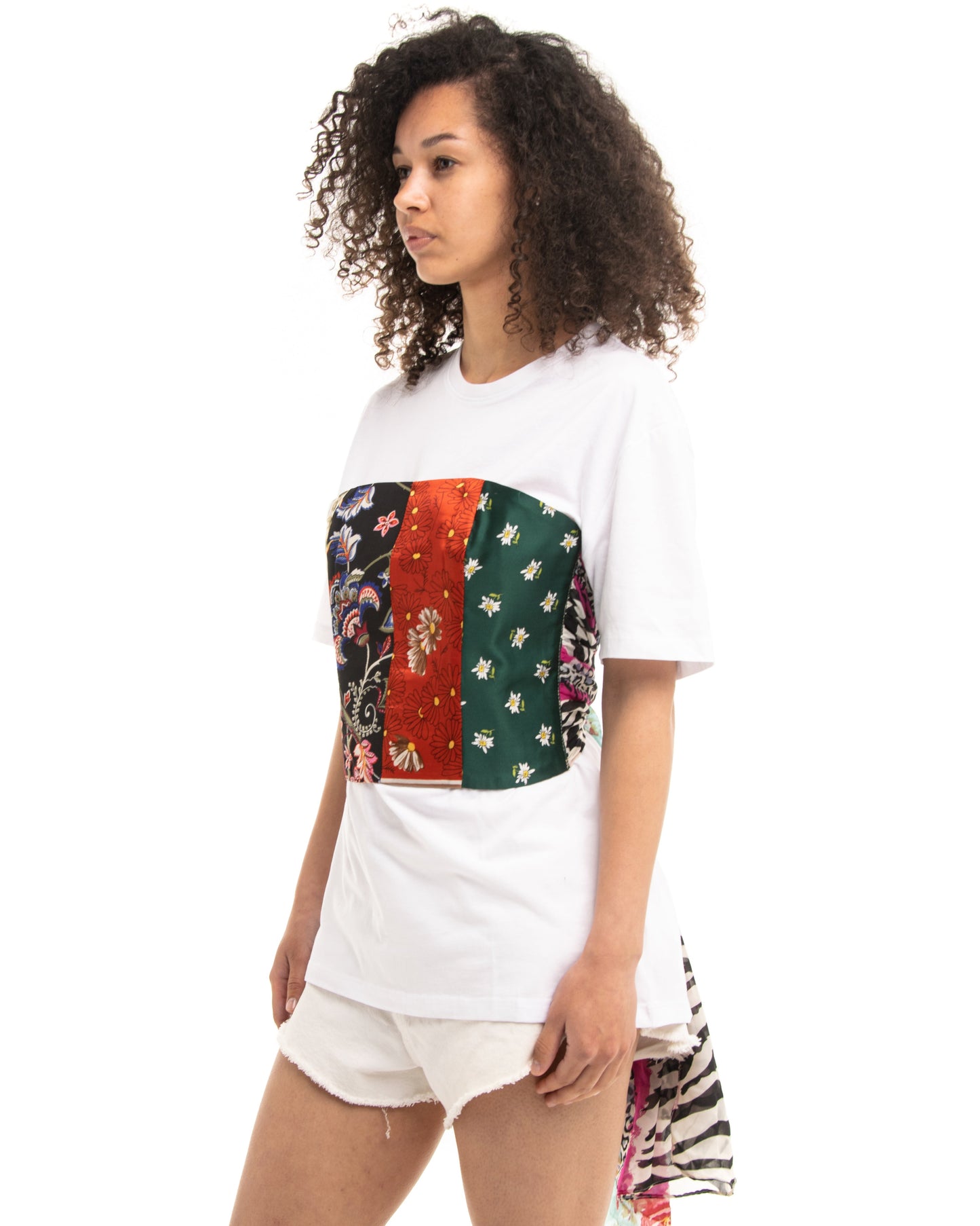 T-shirt with corset