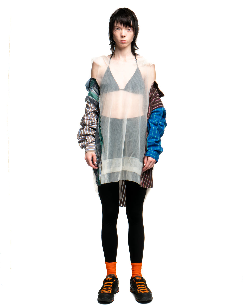 Tulle Shirt with Ties