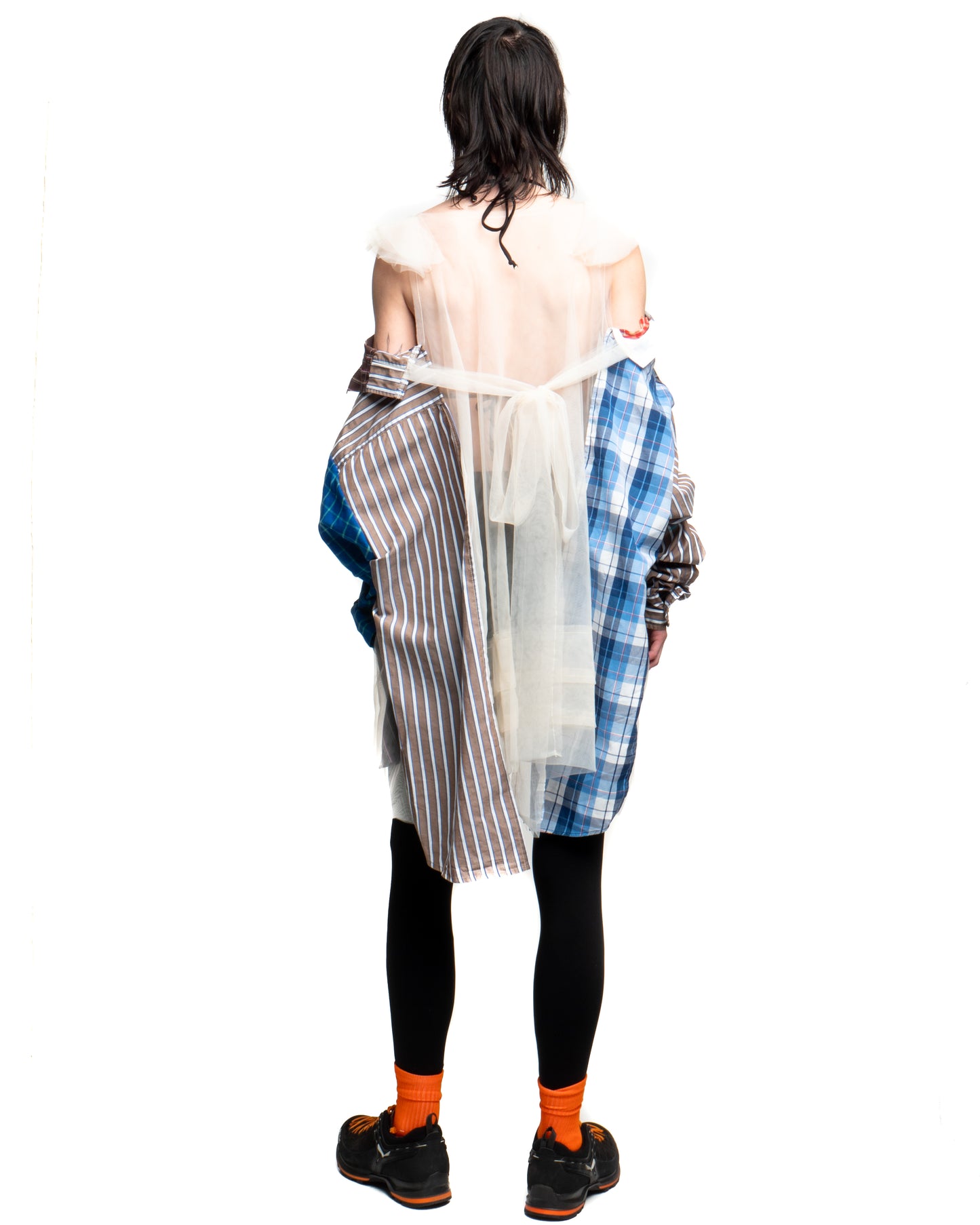 Tulle Shirt with Ties