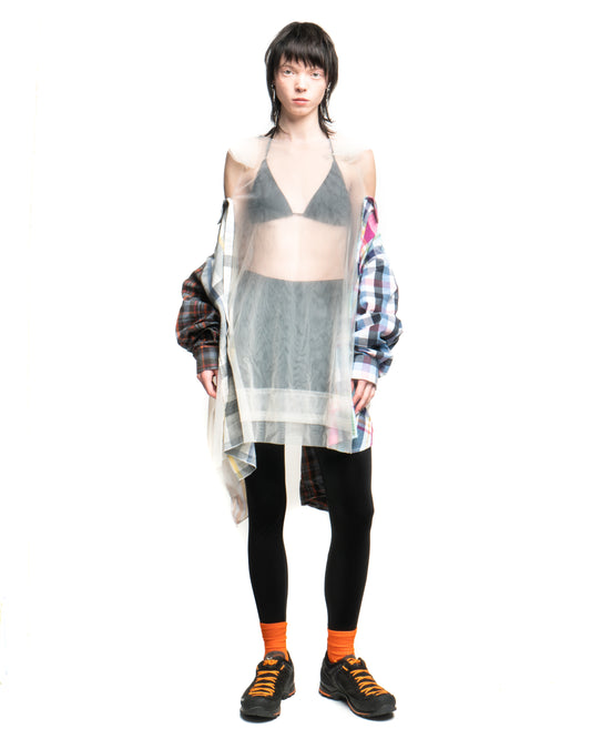 Tulle Shirt with Ties