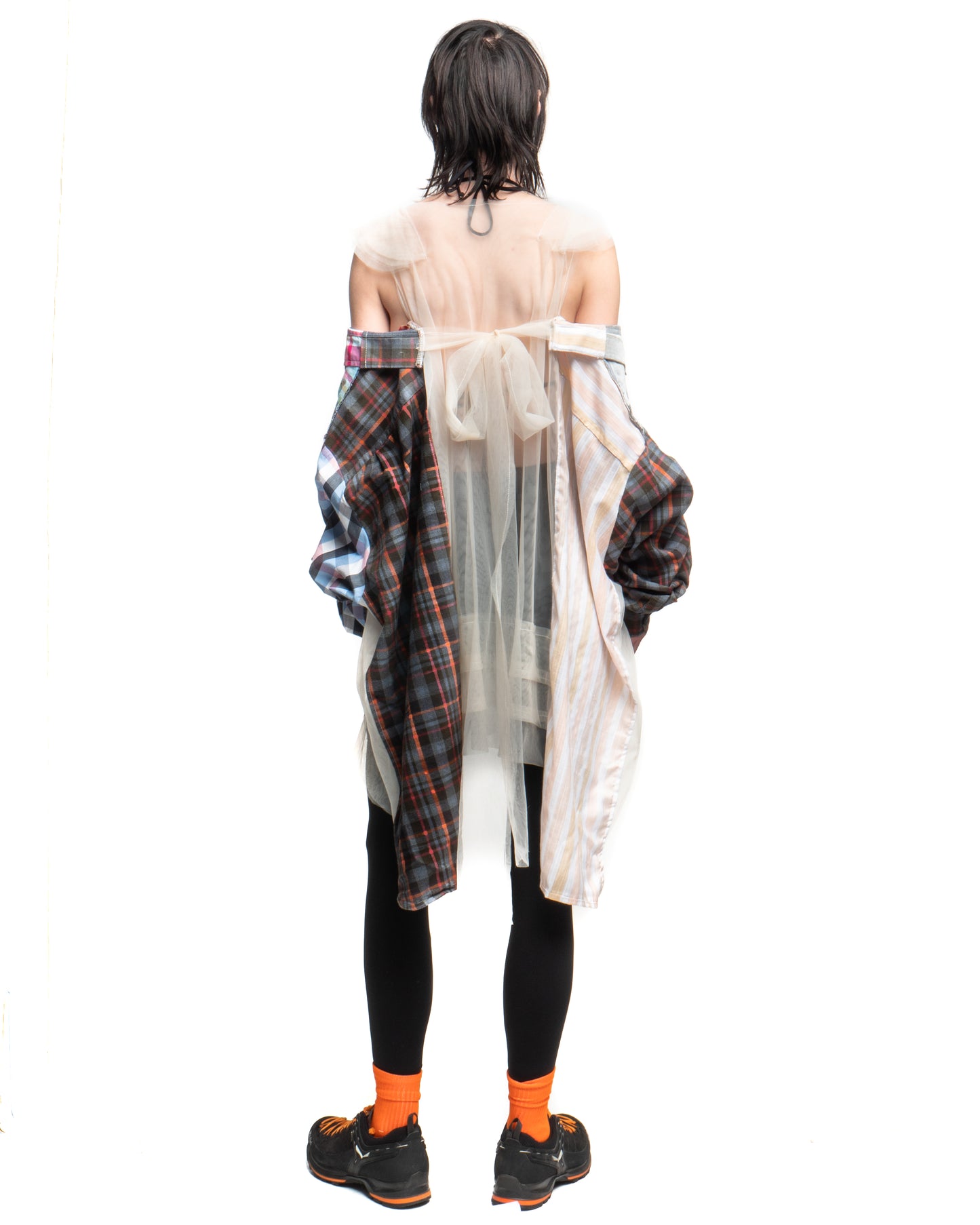 Tulle Shirt with Ties