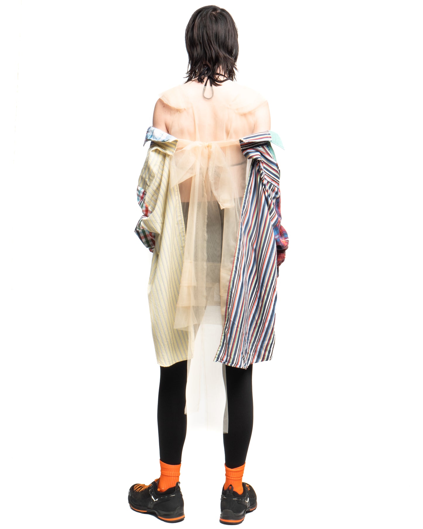 Tulle Shirt with Ties