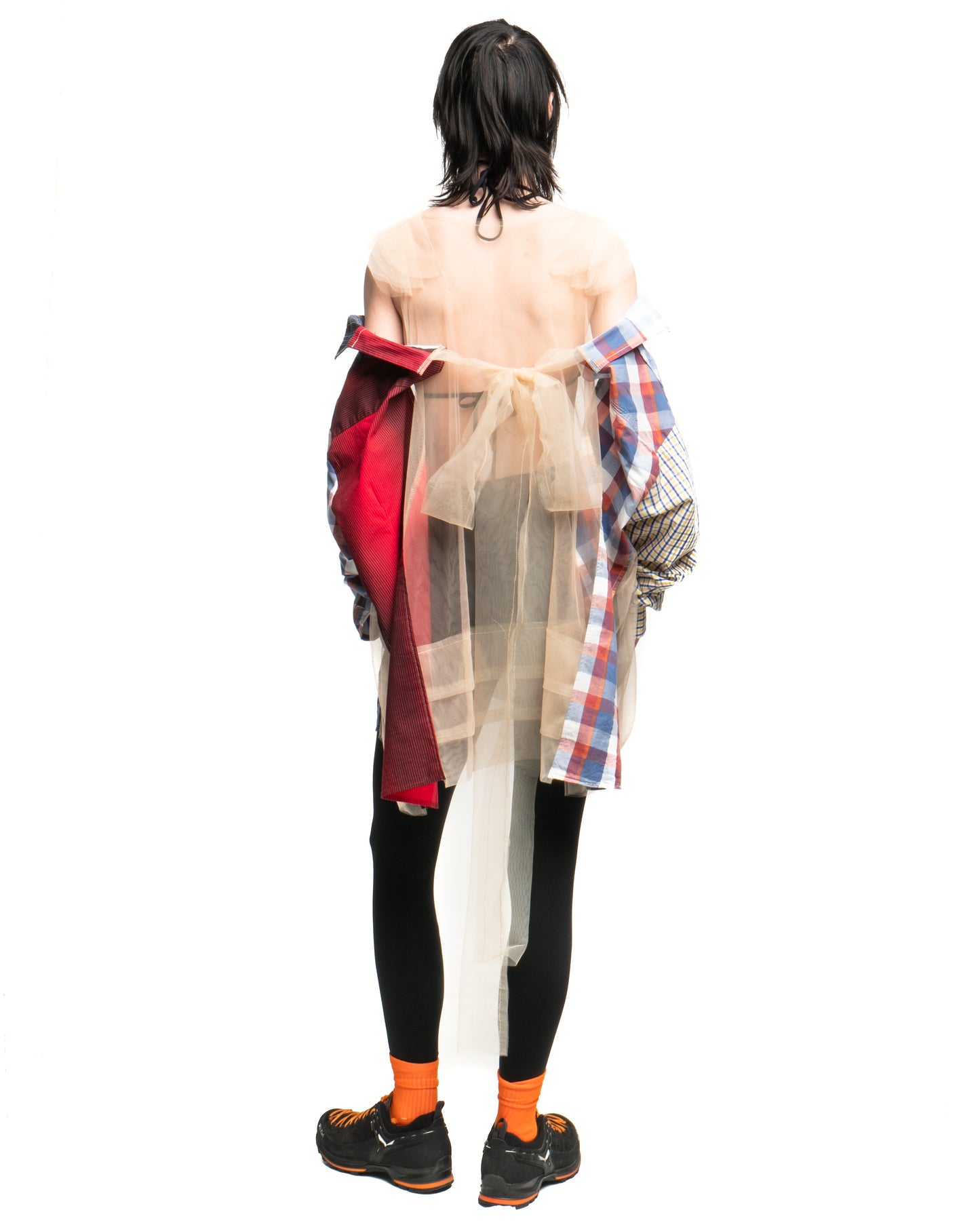 Tulle Shirt with Ties