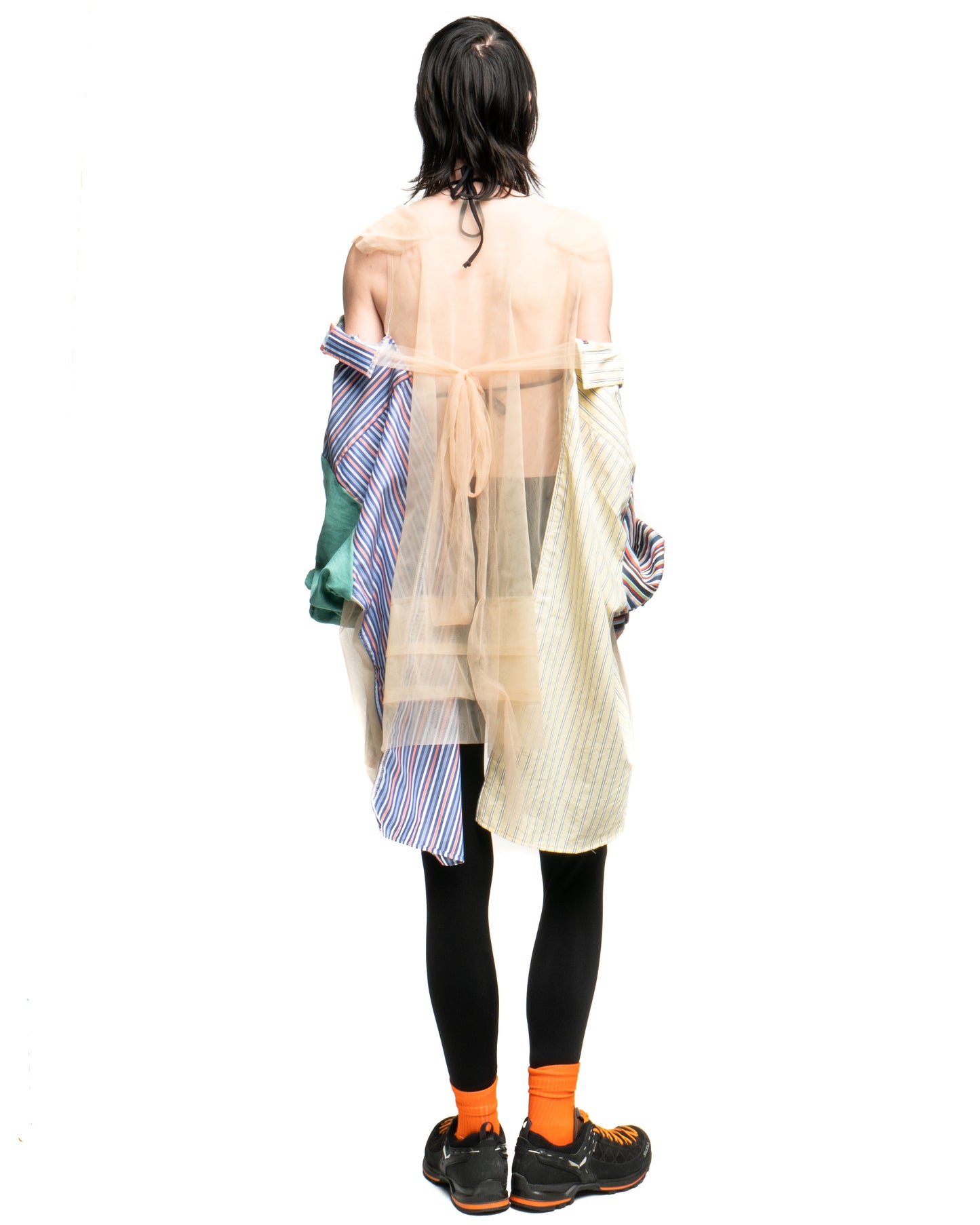 Tulle Shirt with Ties