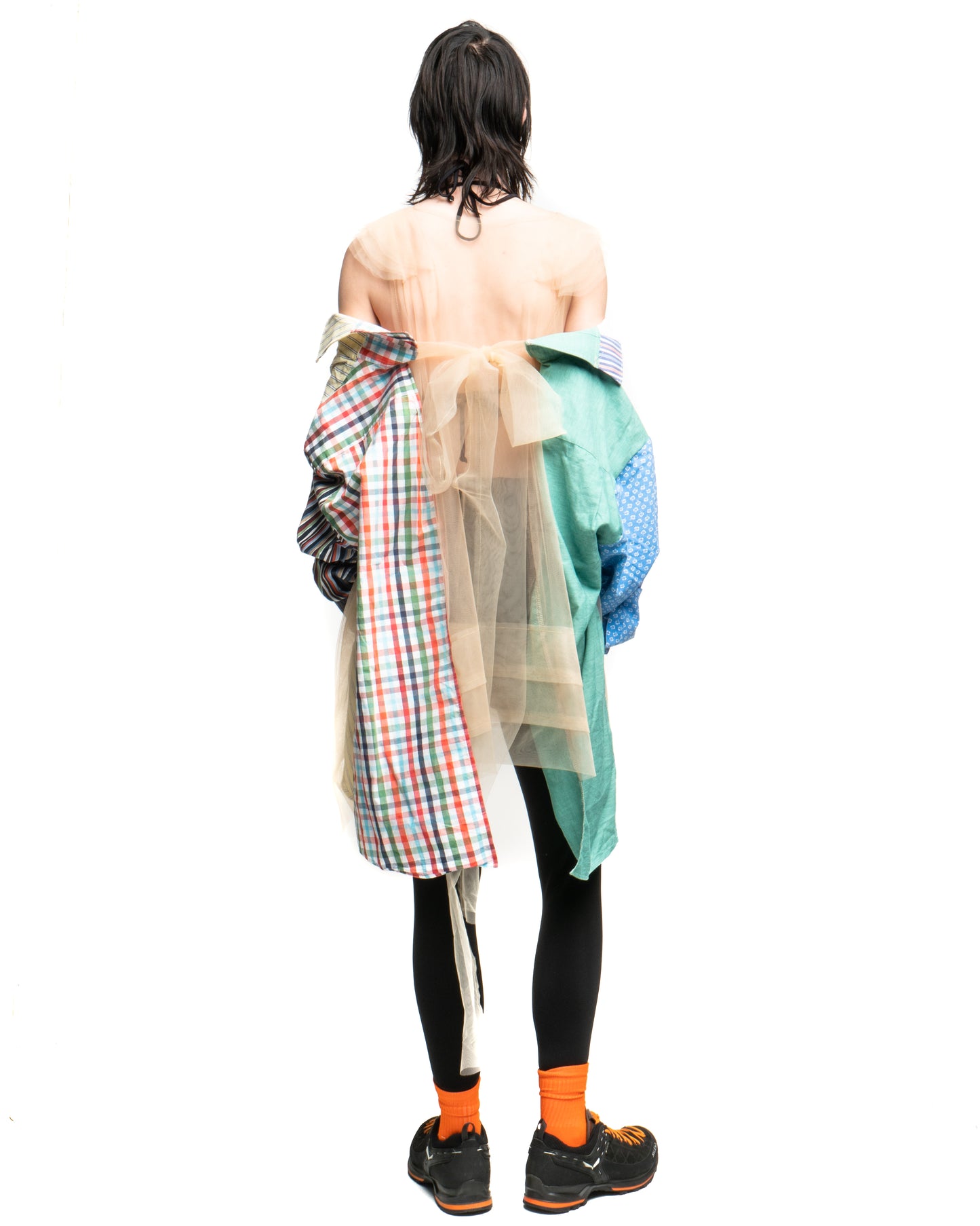 Tulle Shirt with Ties