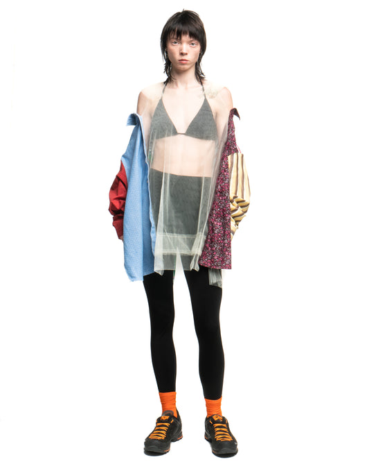 Tulle Shirt with Ties