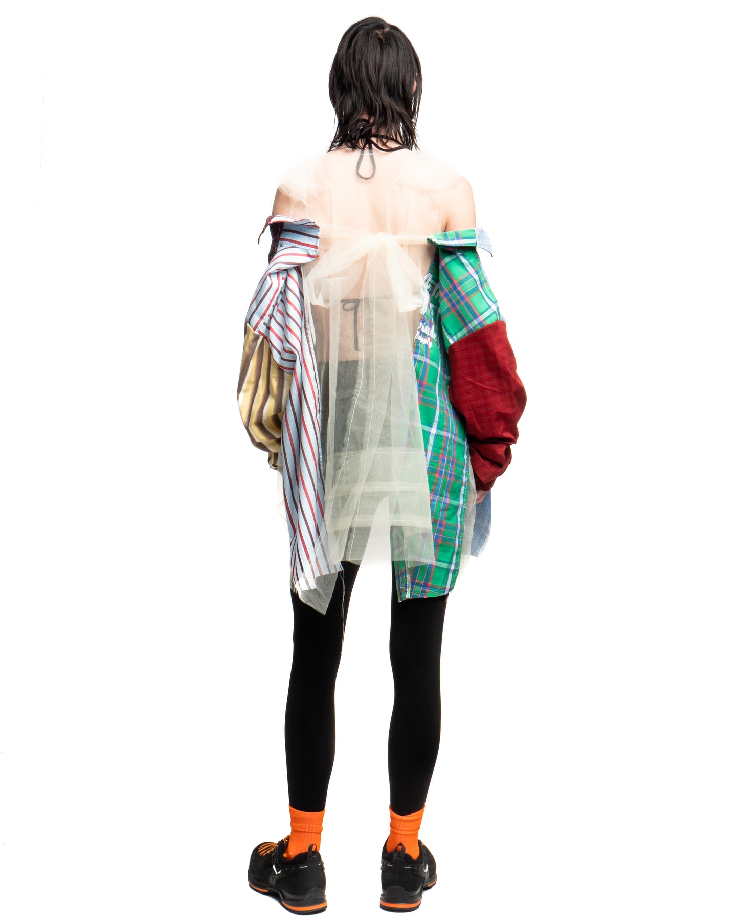 Tulle Shirt with Ties