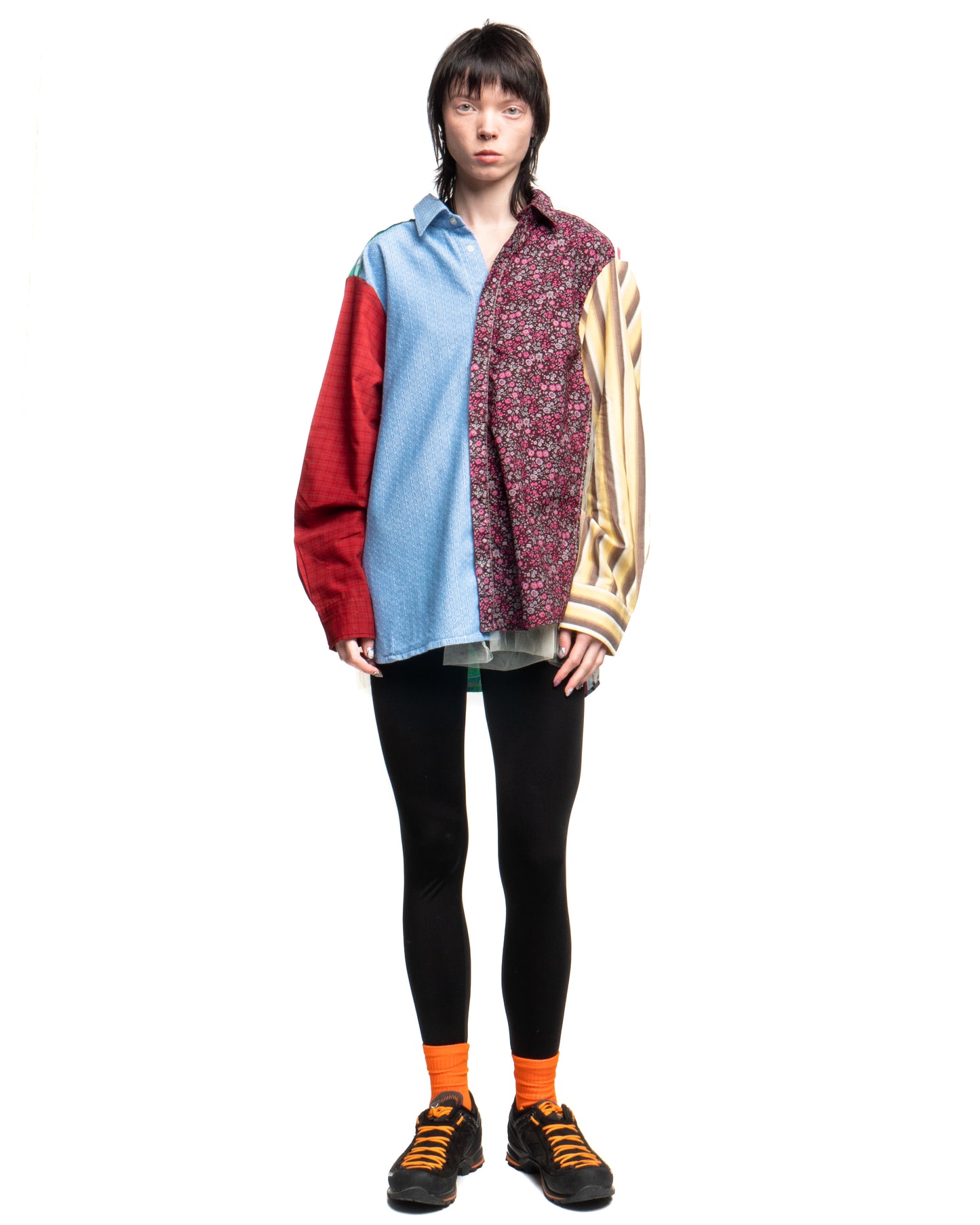 Tulle Shirt with Ties