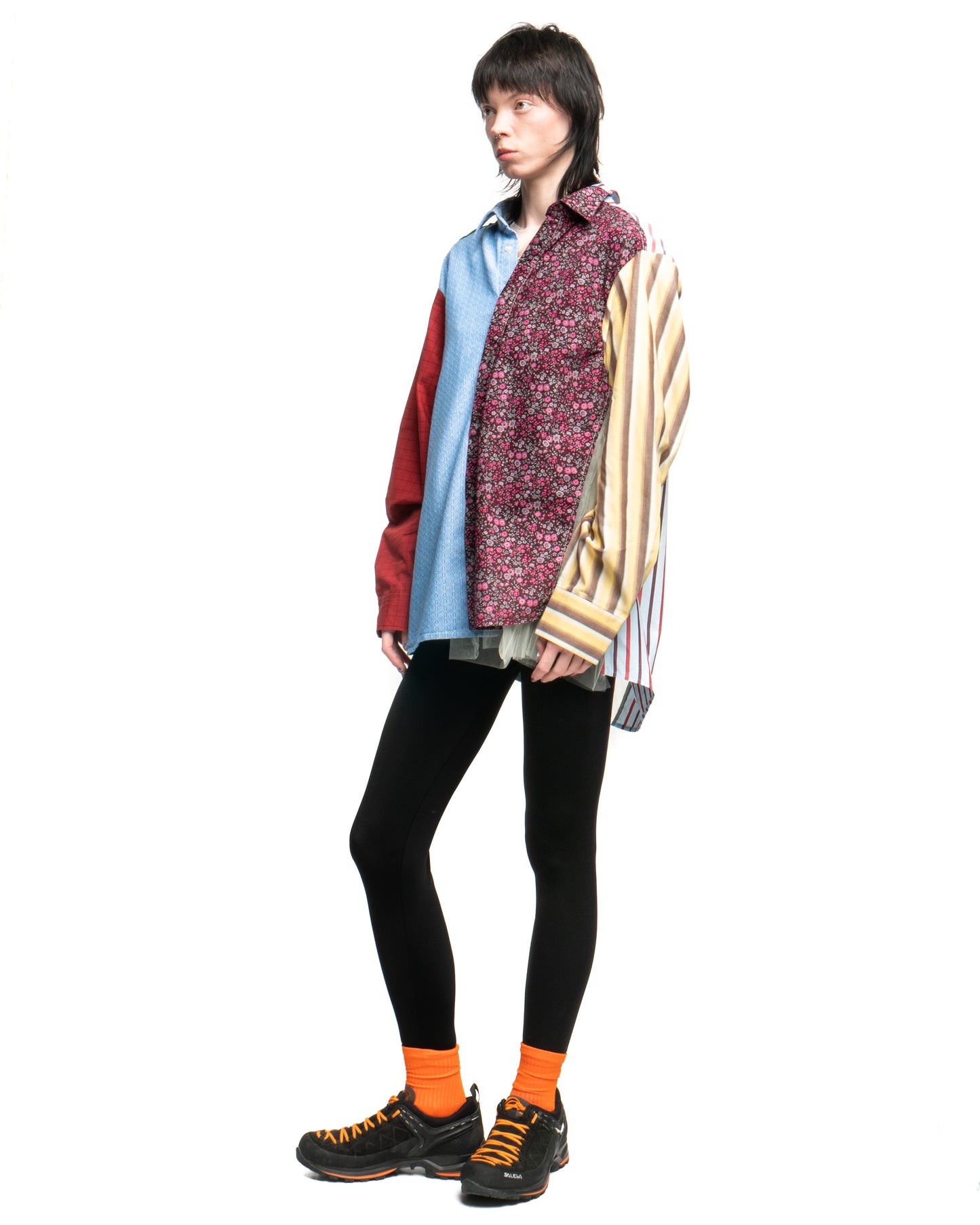 Tulle Shirt with Ties