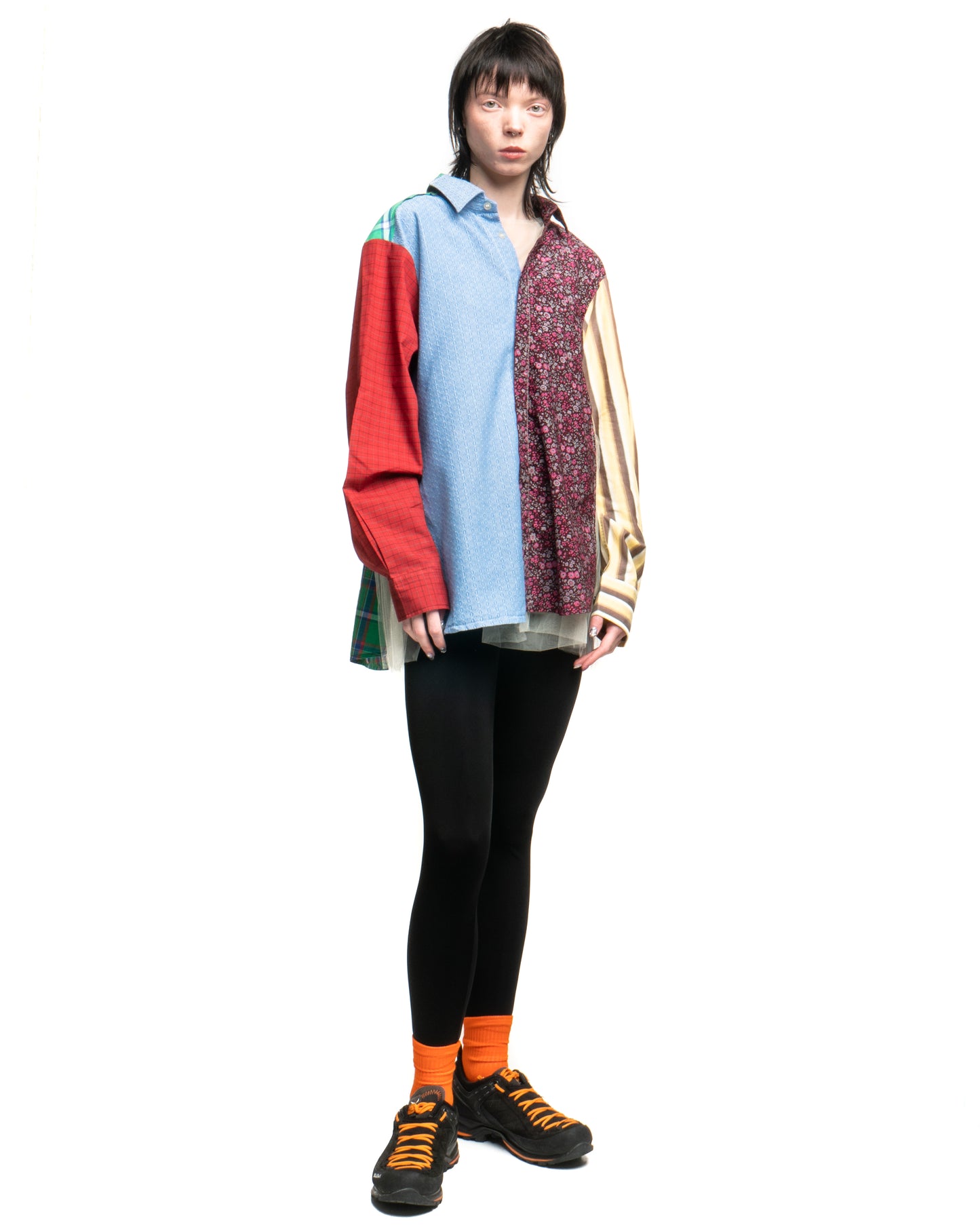 Tulle Shirt with Ties