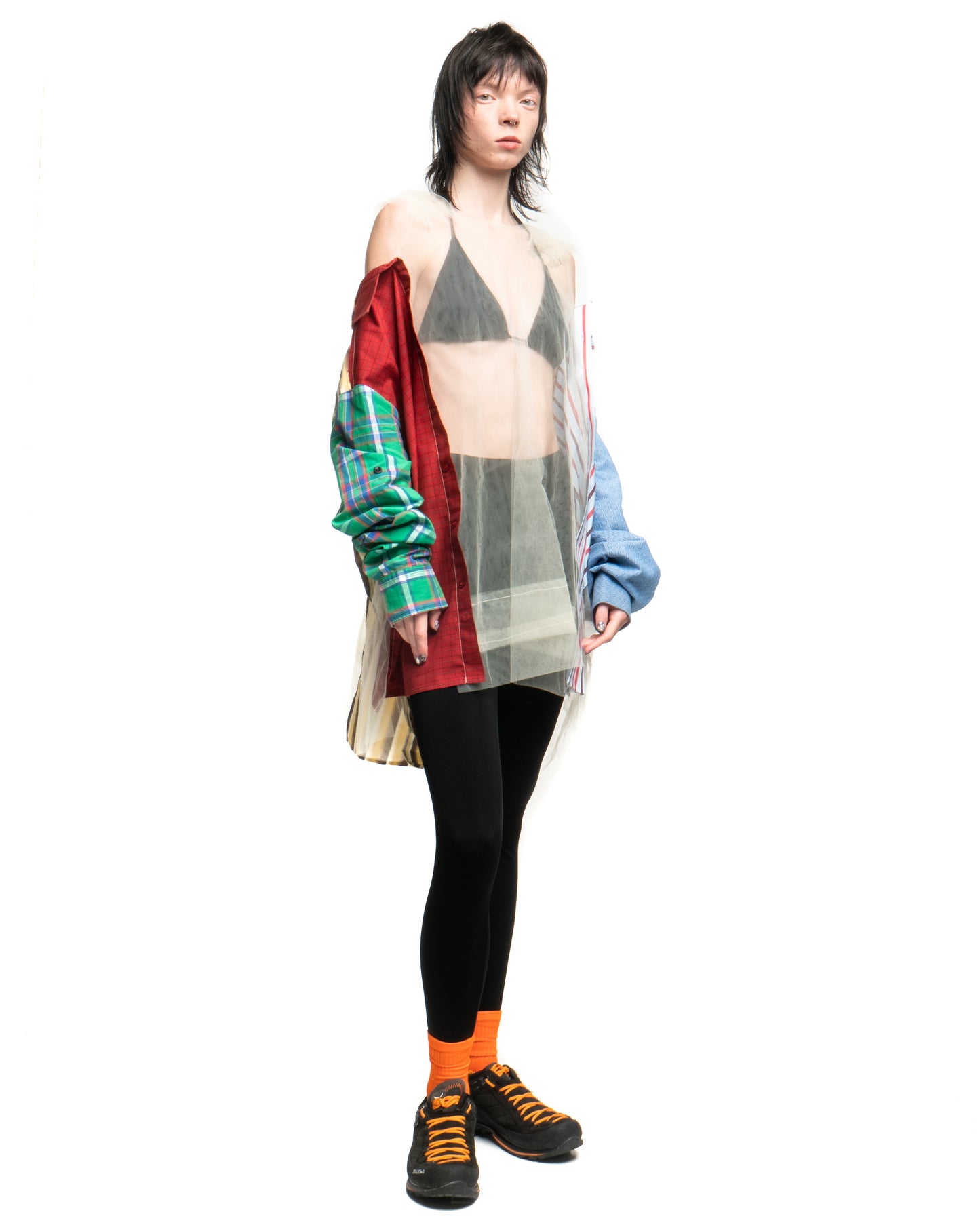 Tulle Shirt with Ties